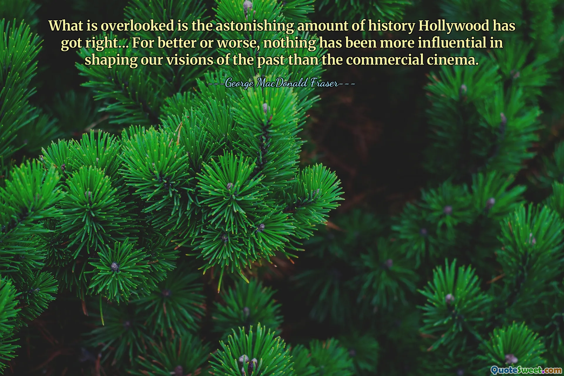 What is overlooked is the astonishing amount of history Hollywood has got right... For better or worse, nothing has been more influential in shaping our visions of the past than the commercial cinema.