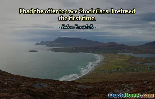 Tuve la oferta de correr Stock Cars. Me negué la primera vez.