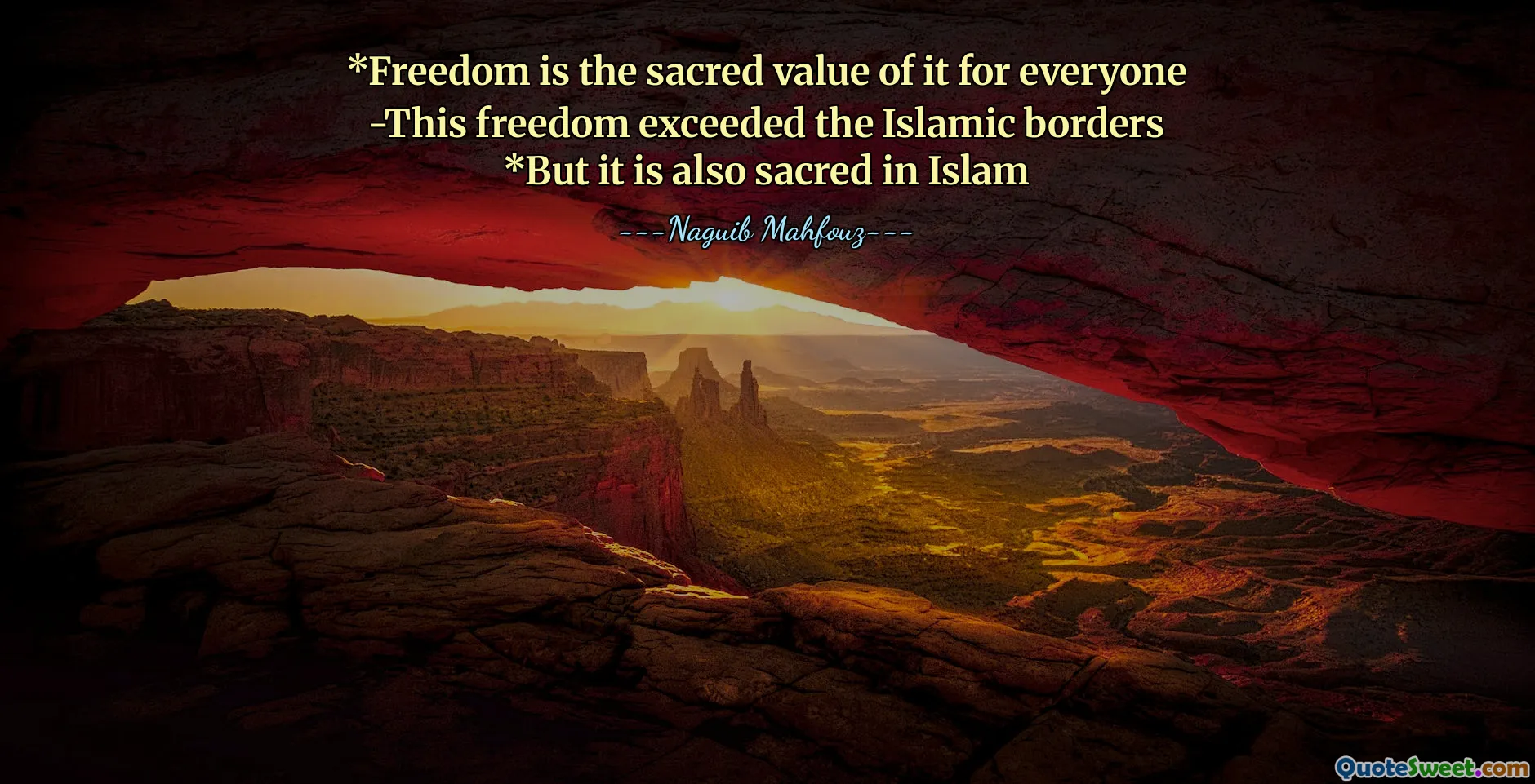 *Tự do là giá trị thiêng liêng của nó cho mọi người
-Sự tự do này vượt quá biên giới Hồi giáo
*Nhưng nó cũng là thiêng liêng trong Hồi giáo