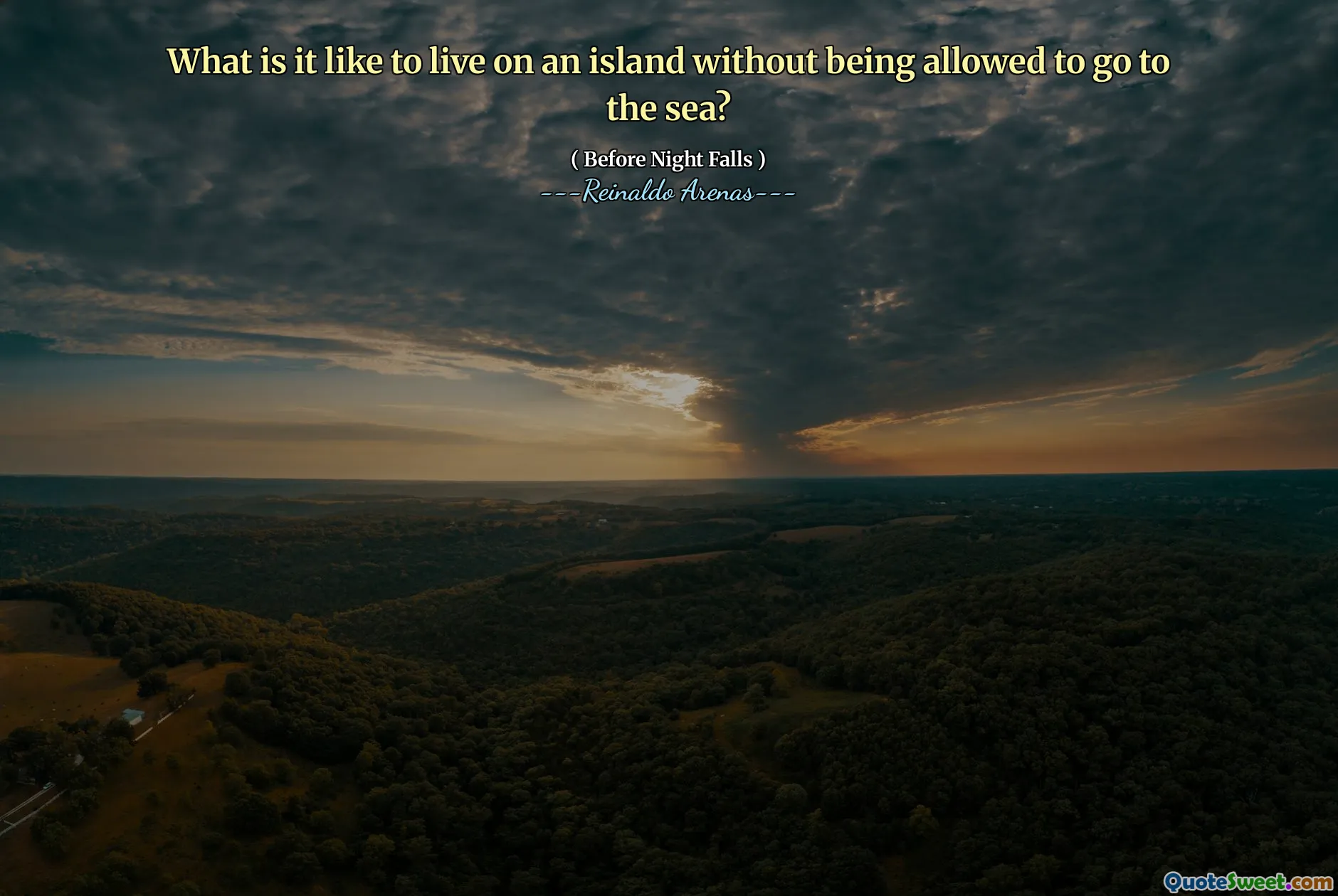 What is it like to live on an island without being allowed to go to the sea?