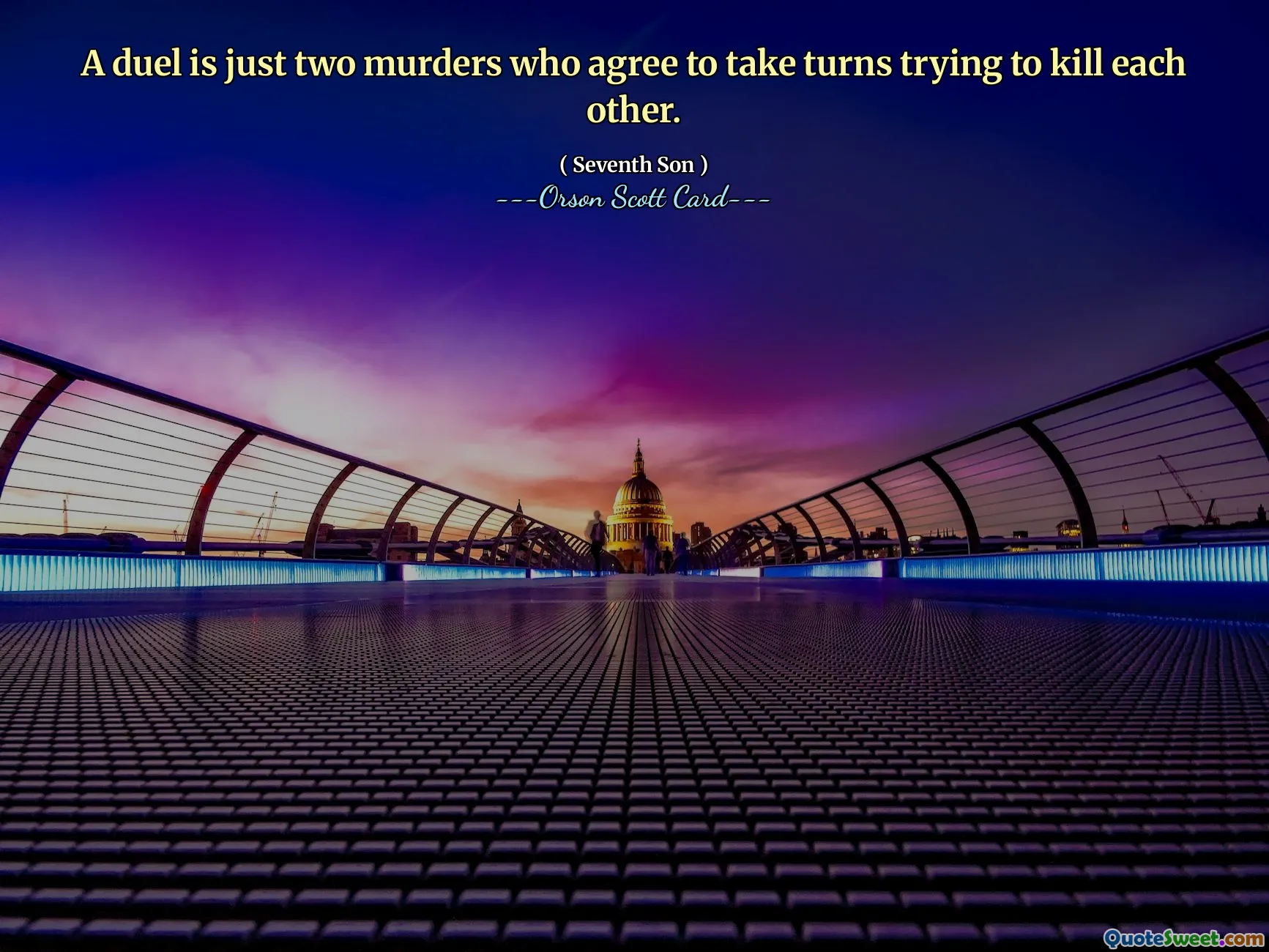 Un duelo son sólo dos asesinos que acuerdan turnarse para intentar matarse entre sí.