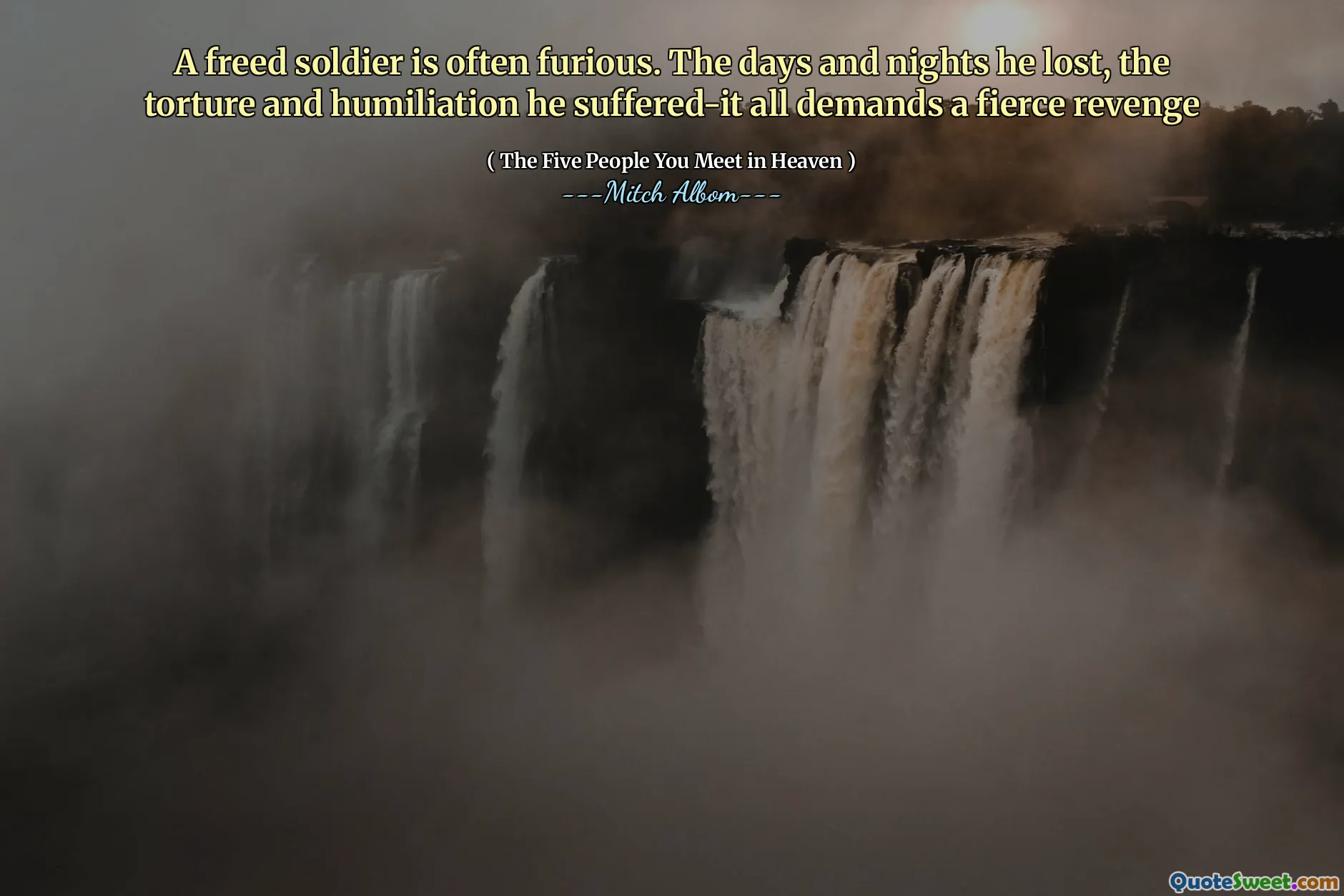 განთავისუფლებული ჯარისკაცი ხშირად აღშფოთებულია. მან დაკარგა დღეები და ღამეები, წამება და დამცირება, რომელიც მან განიცადა-ეს ყველაფერი სასტიკ შურისძიებას მოითხოვს