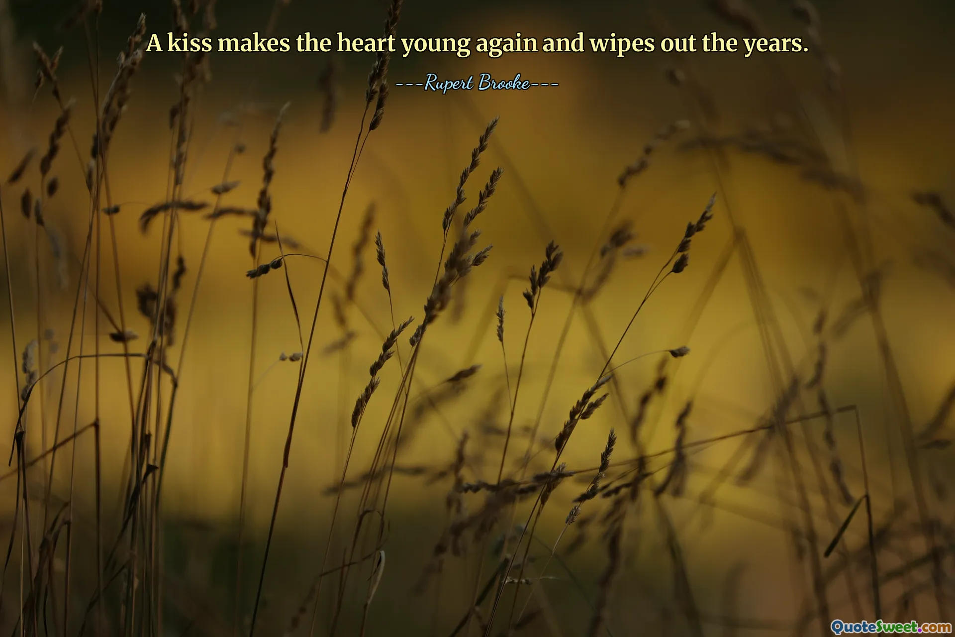 Un bacio ringiovanisce il cuore e cancella gli anni.