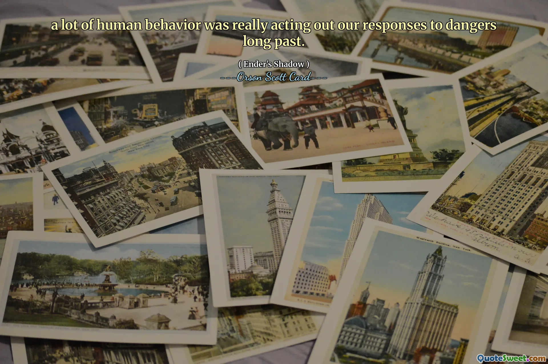 많은 인간 행동은 실제로 오래 전 위험에 대한 우리의 반응을 실행하고 있었습니다.