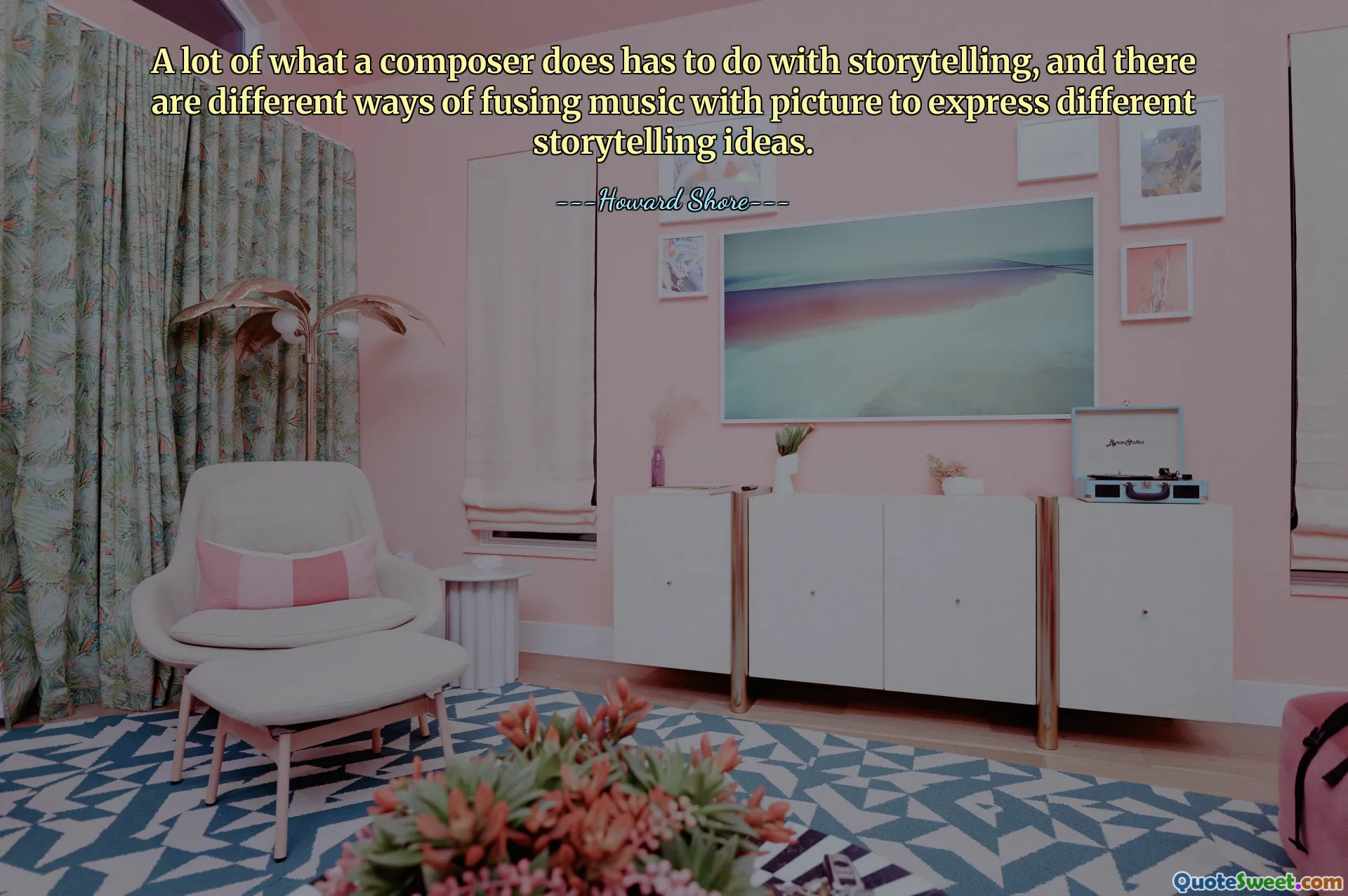 A lot of what a composer does has to do with storytelling, and there are different ways of fusing music with picture to express different storytelling ideas.