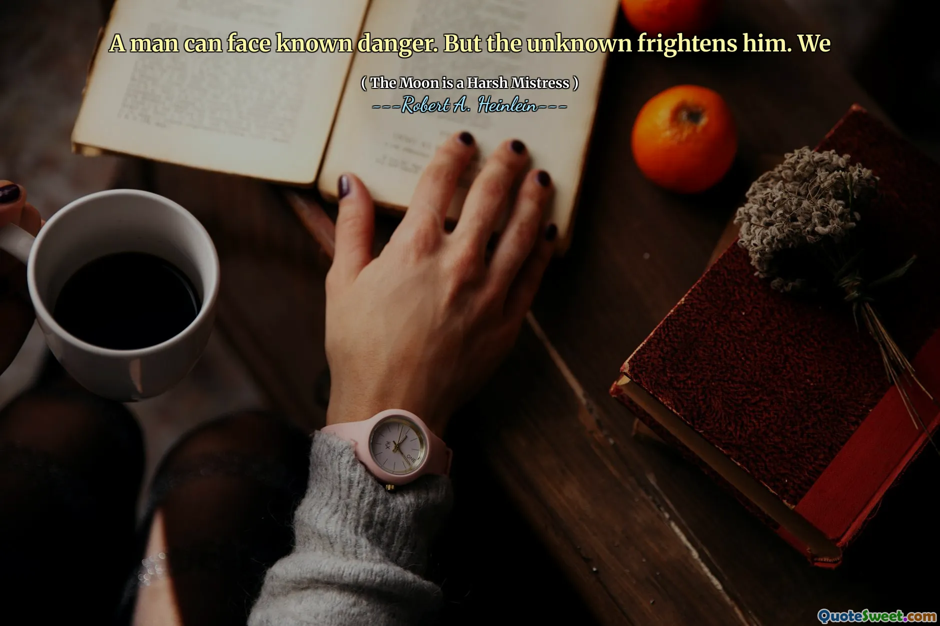 A man can face known danger. But the unknown frightens him. We