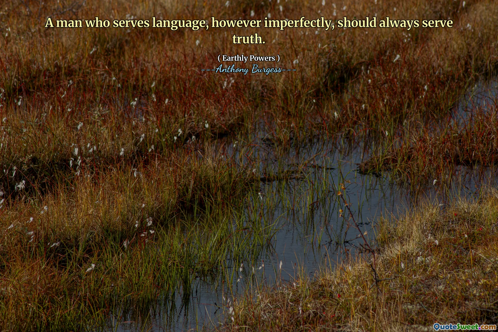 A man who serves language, however imperfectly, should always serve truth.