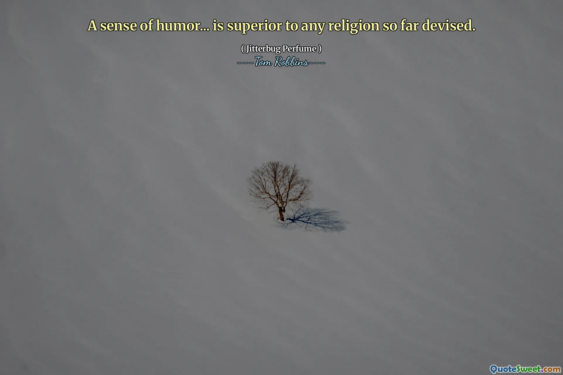 A sense of humor... is superior to any religion so far devised.