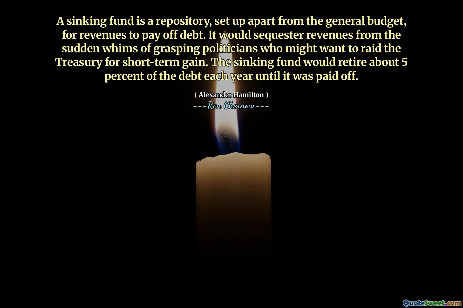 A sinking fund is a repository, set up apart from the general budget, for revenues to pay off debt. It would sequester revenues from the sudden whims of grasping politicians who might want to raid the Treasury for short-term gain. The sinking fund would retire about 5 percent of the debt each year until it was paid off.