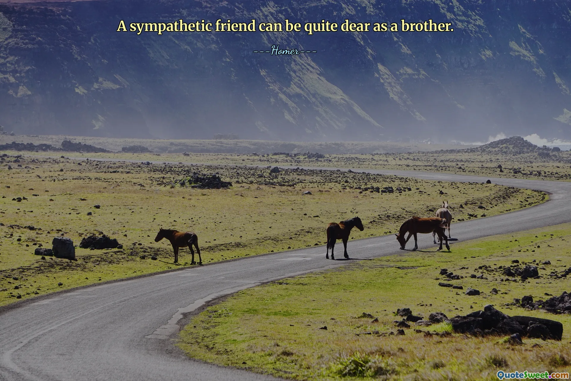 A sympathetic friend can be quite dear as a brother.