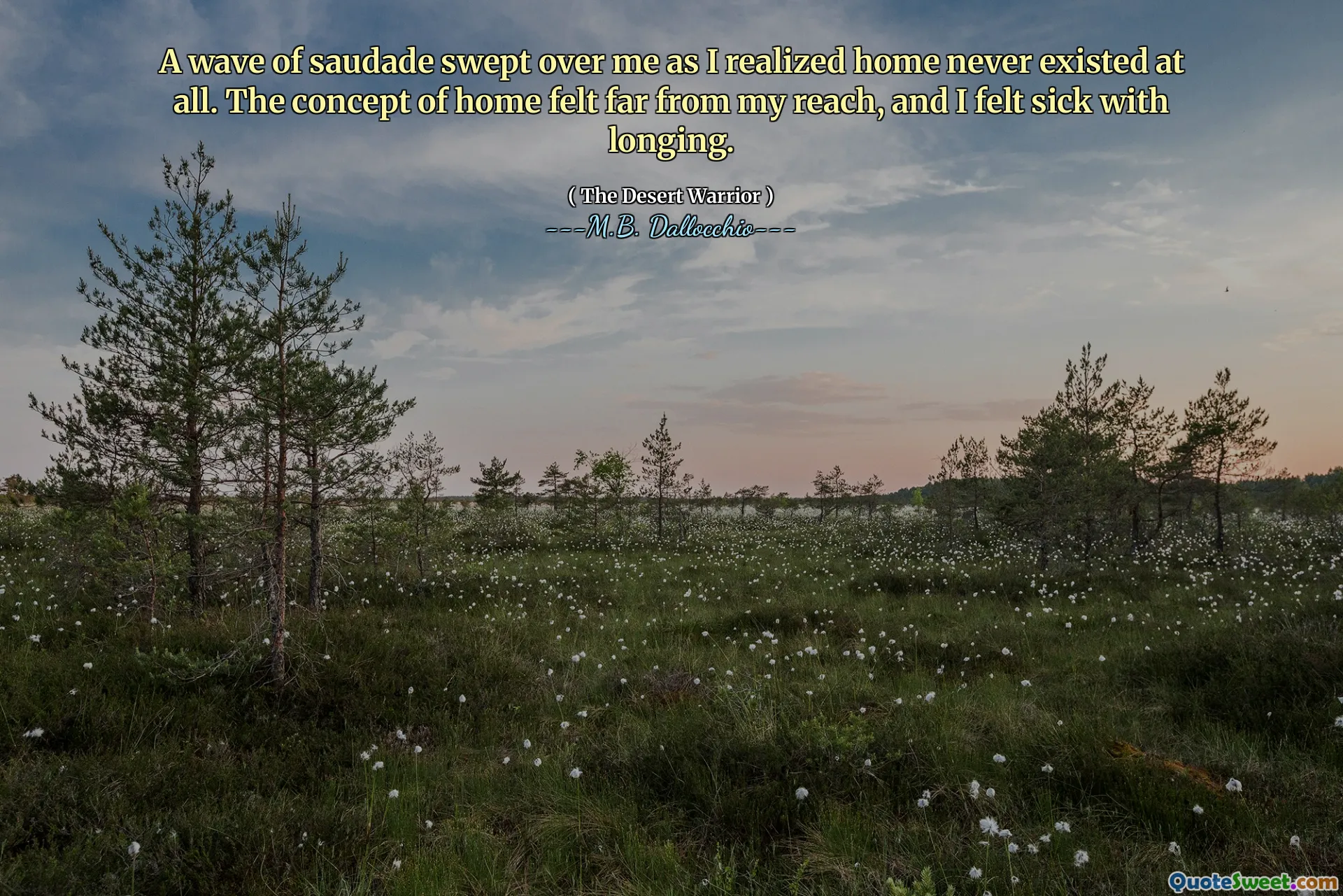 A wave of saudade swept over me as I realized home never existed at all. The concept of home felt far from my reach, and I felt sick with longing.