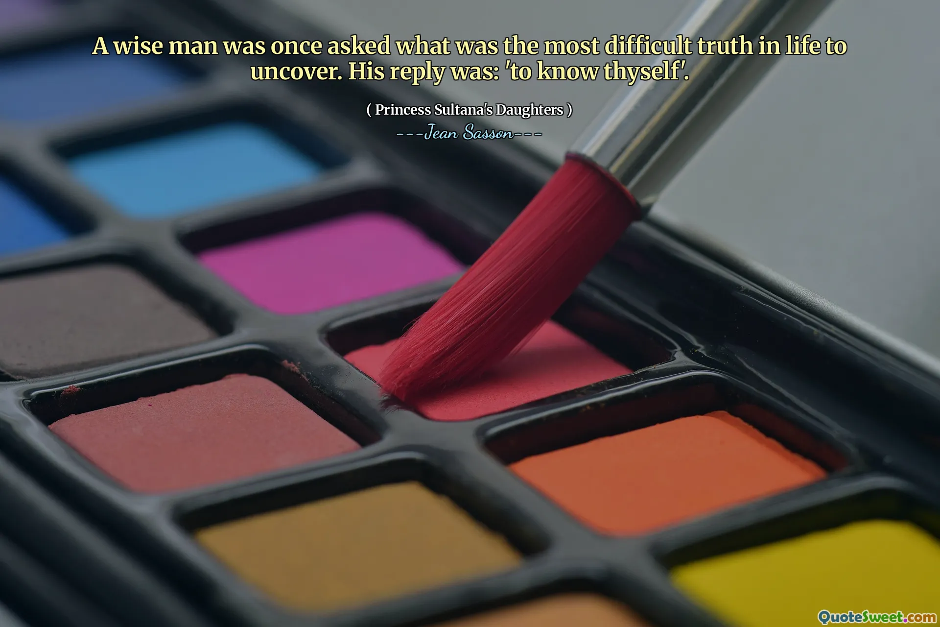 A wise man was once asked what was the most difficult truth in life to uncover. His reply was: 'to know thyself'.