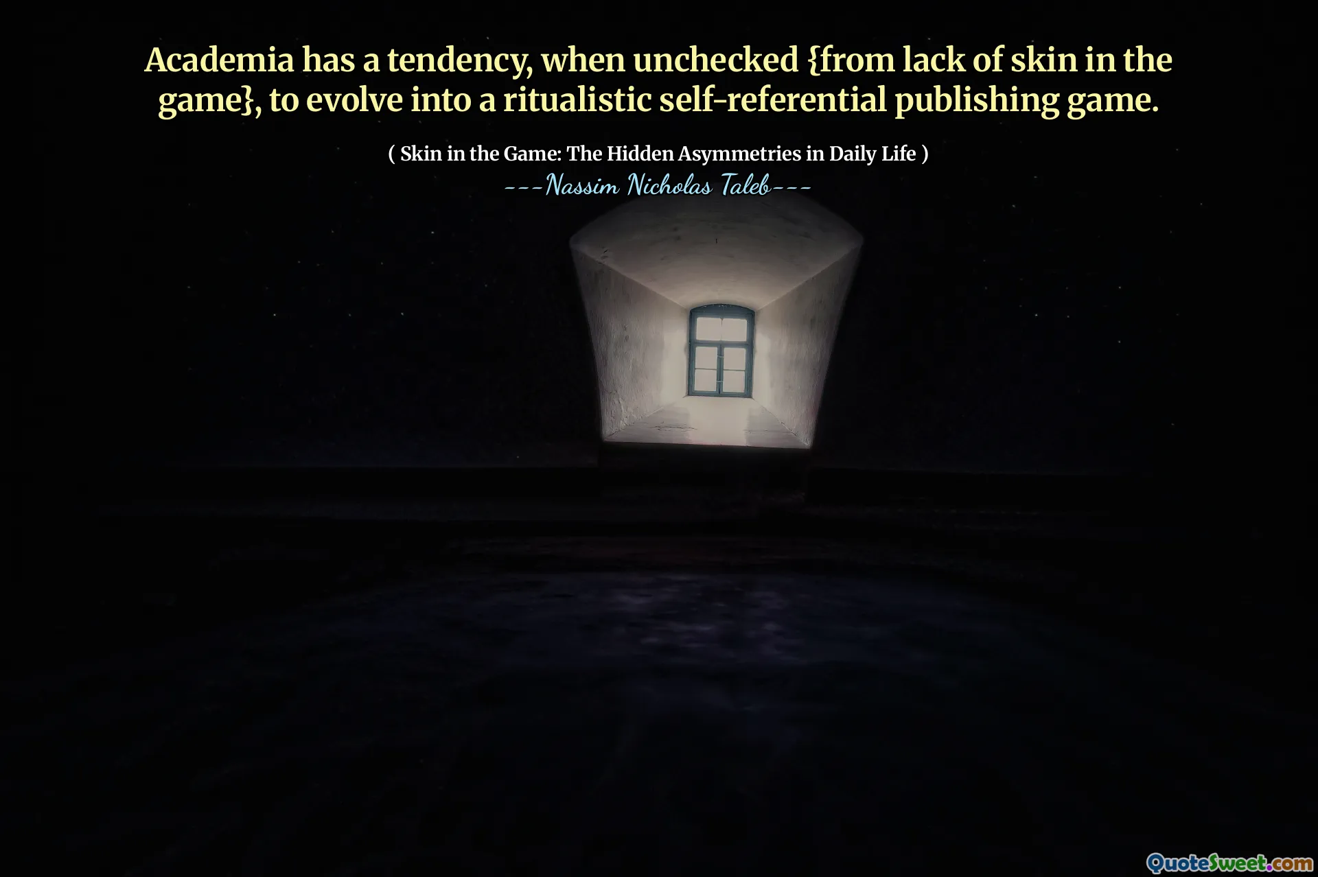 Academia has a tendency, when unchecked {from lack of skin in the game}, to evolve into a ritualistic self-referential publishing game.