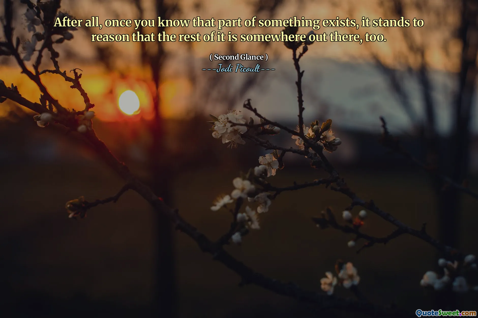 After all, once you know that part of something exists, it stands to reason that the rest of it is somewhere out there, too.