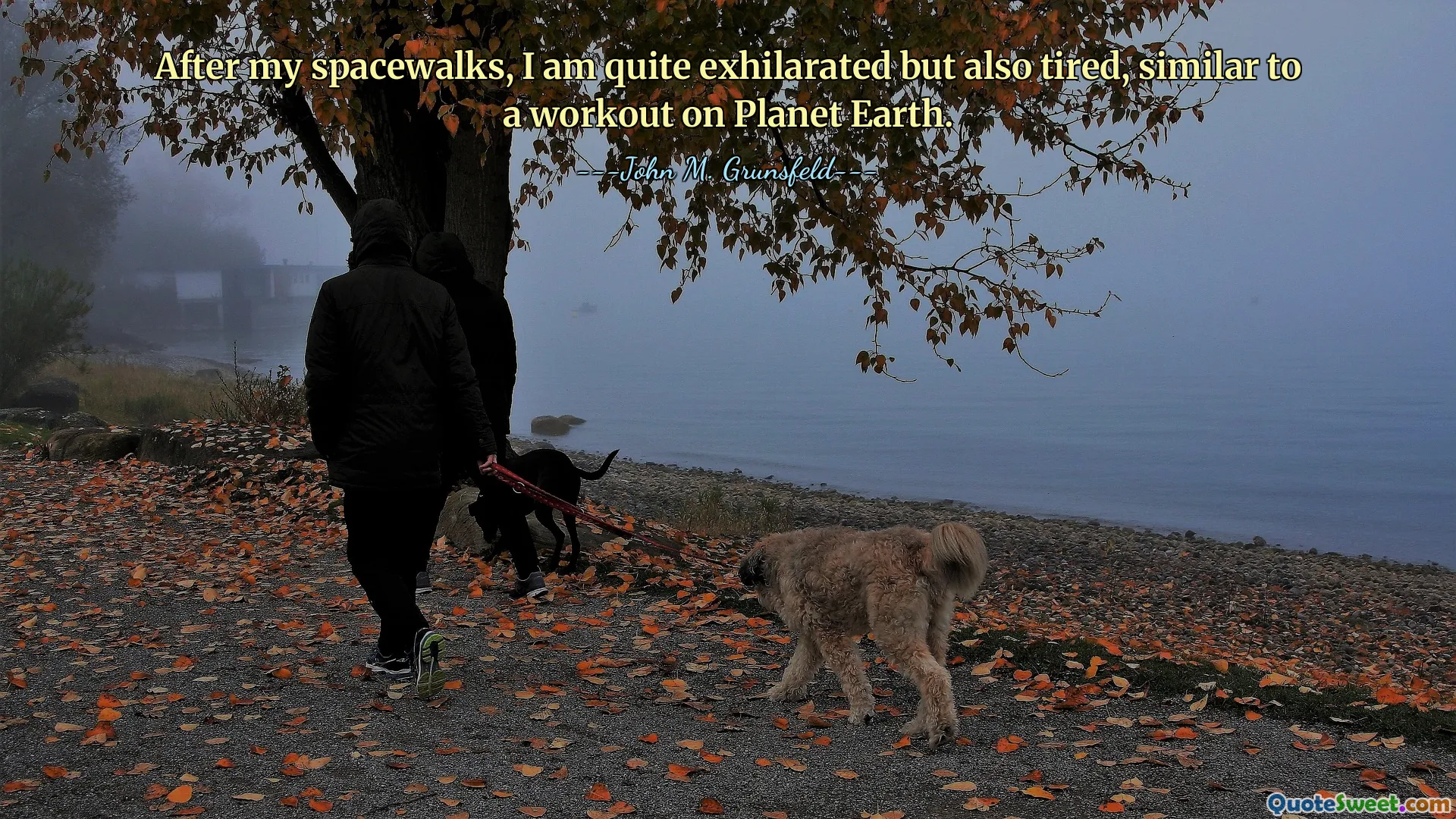 After my spacewalks, I am quite exhilarated but also tired, similar to a workout on Planet Earth.