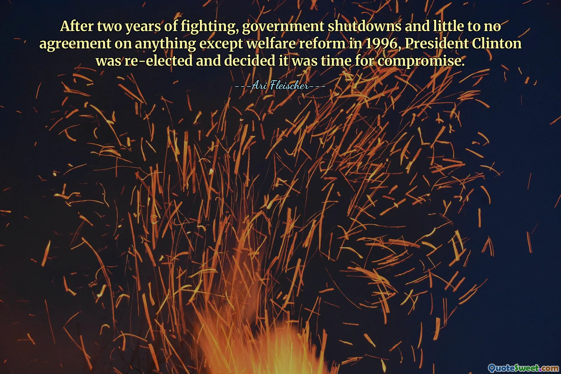 After two years of fighting, government shutdowns and little to no agreement on anything except welfare reform in 1996, President Clinton was re-elected and decided it was time for compromise.
