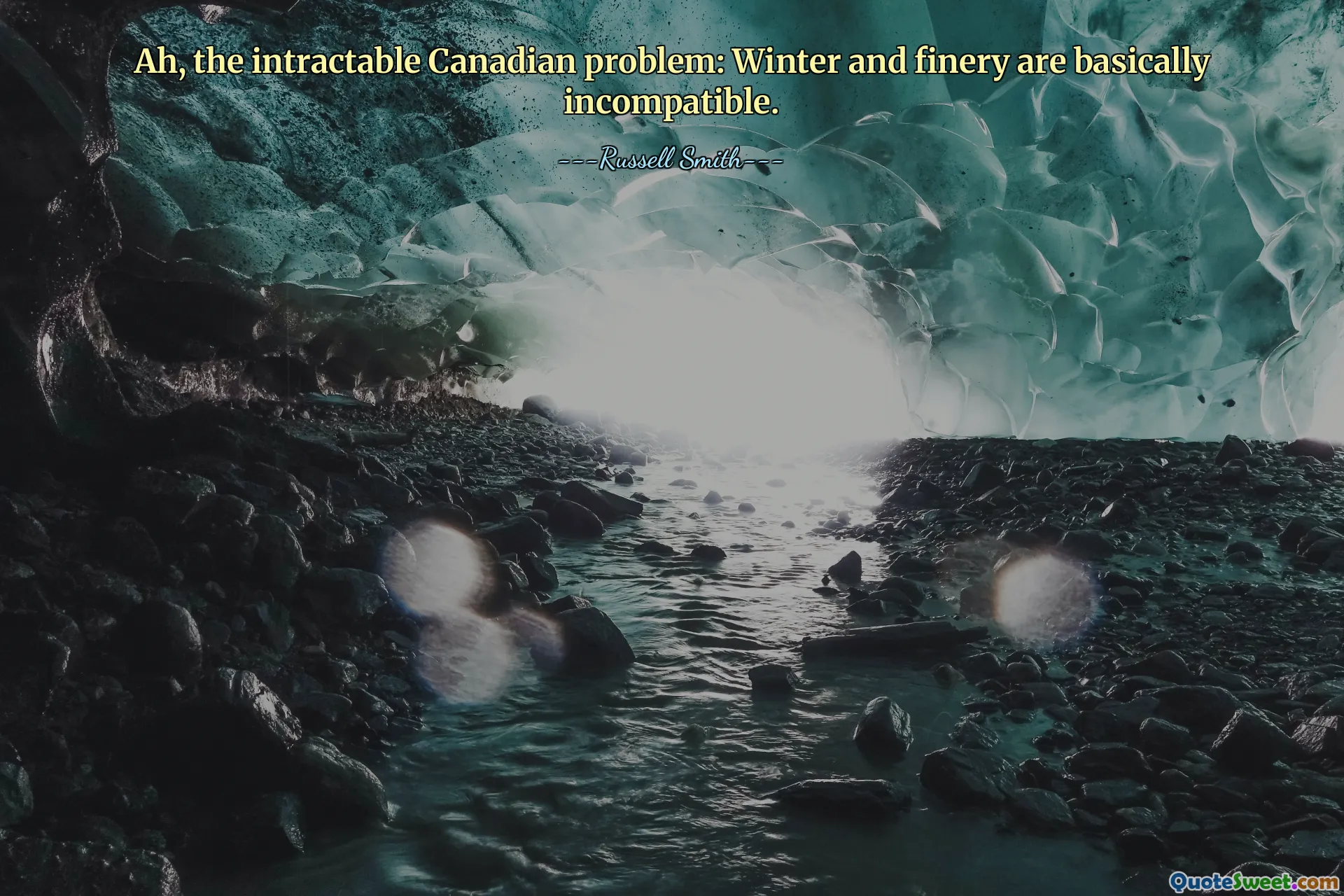 आह, कनाडा की जटिल समस्या: सर्दी और सजावट मूल रूप से असंगत हैं।