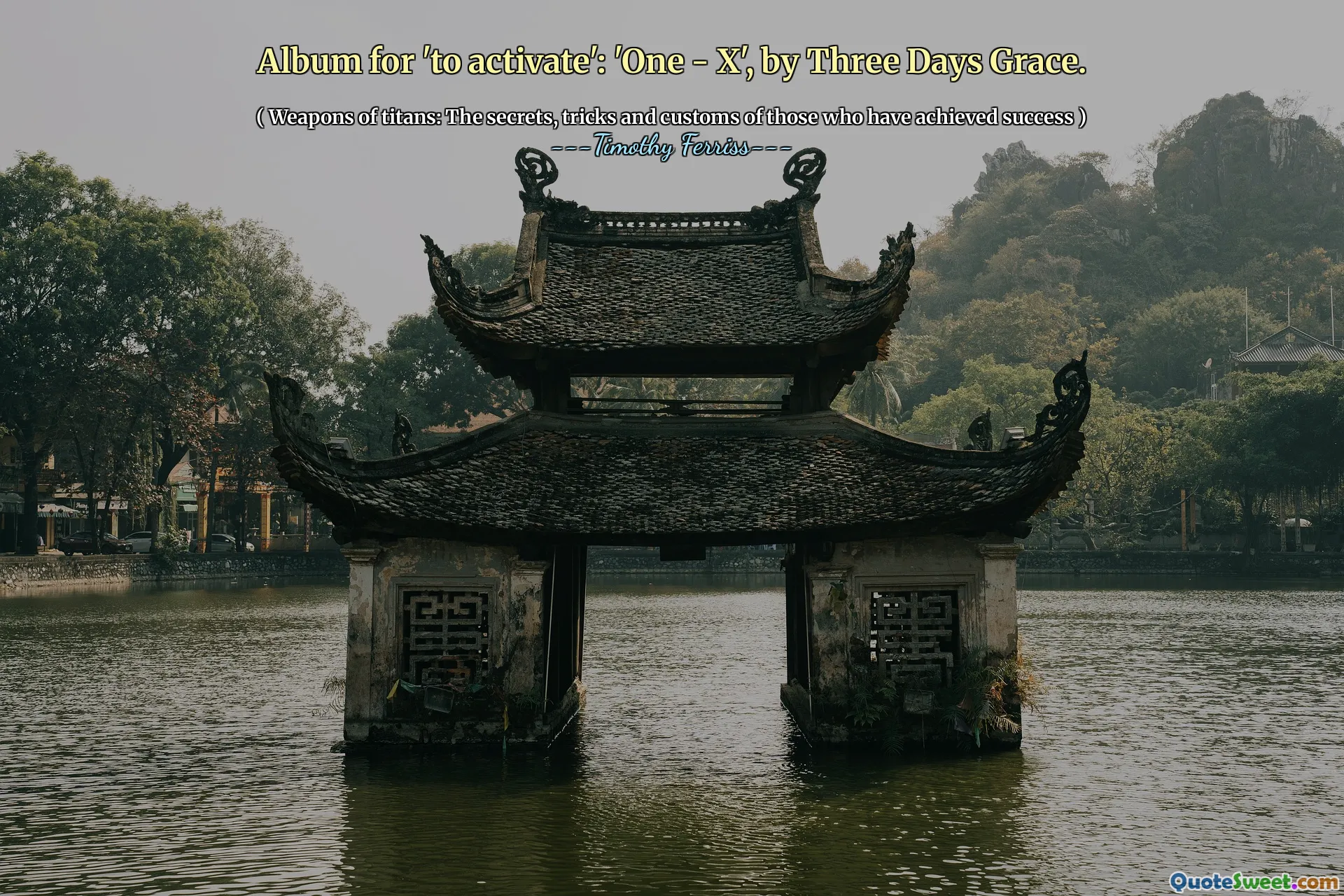 Album for 'to activate': 'One - X', by Three Days Grace.