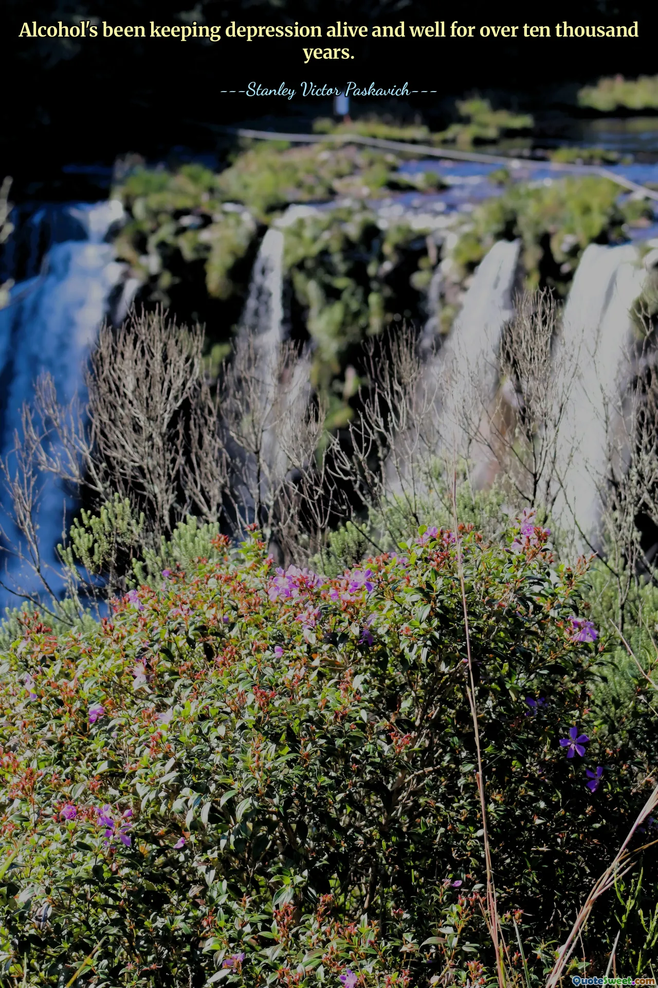 Alcohol's been keeping depression alive and well for over ten thousand years.