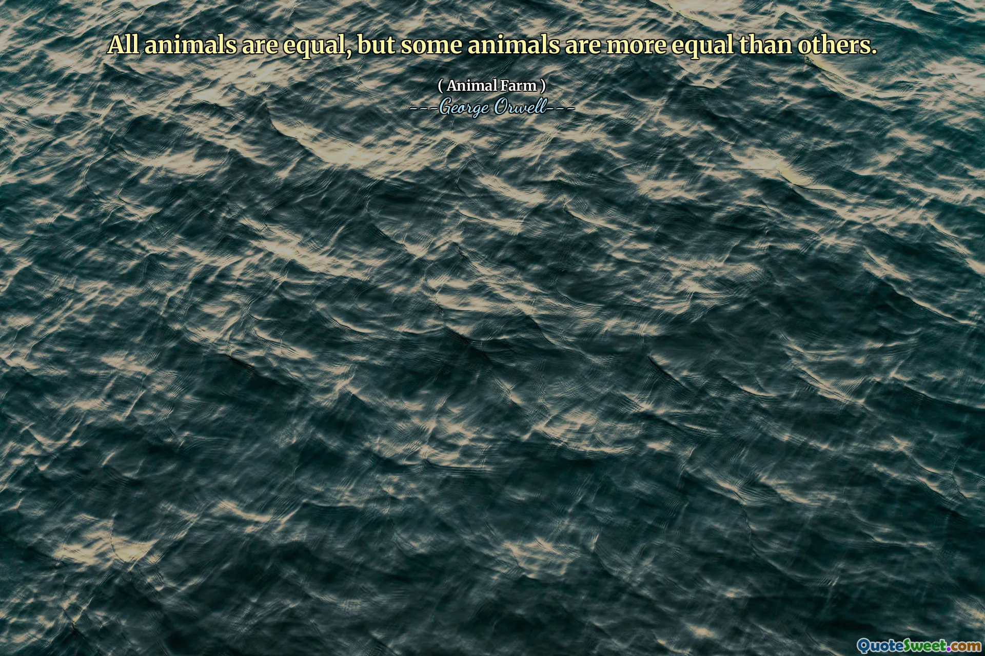 Alle dieren zijn gelijk, maar sommige dieren zijn meer gelijk dan andere.