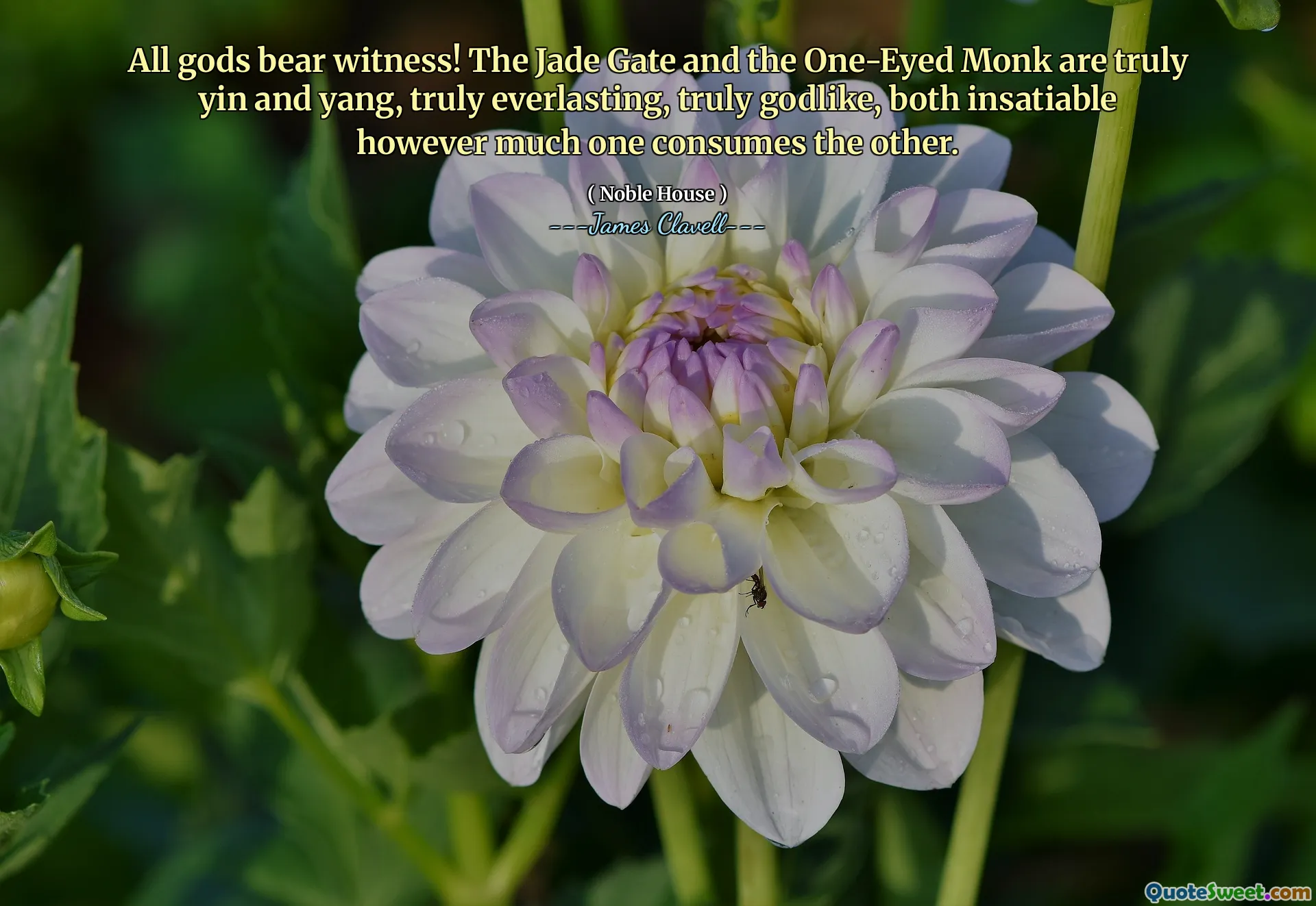 All gods bear witness! The Jade Gate and the One-Eyed Monk are truly yin and yang, truly everlasting, truly godlike, both insatiable however much one consumes the other.