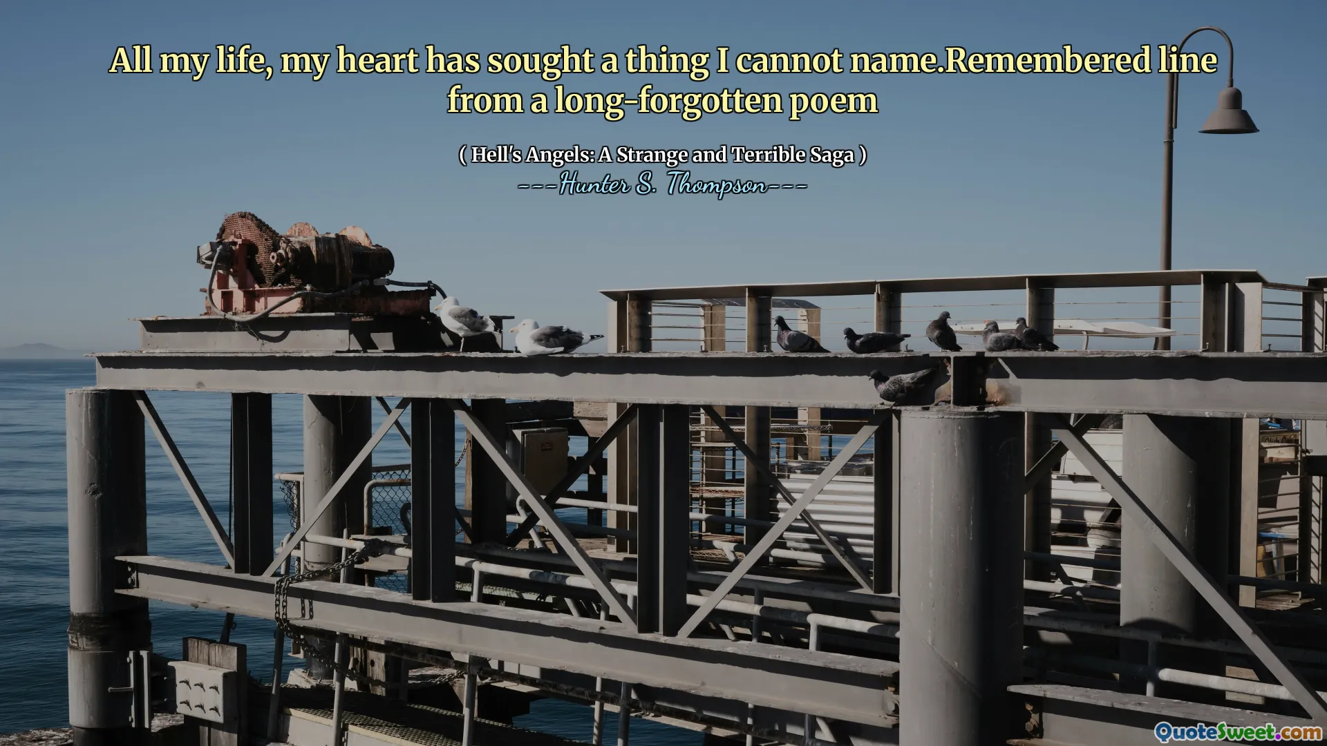 All my life, my heart has sought a thing I cannot name.Remembered line from a long-forgotten poem