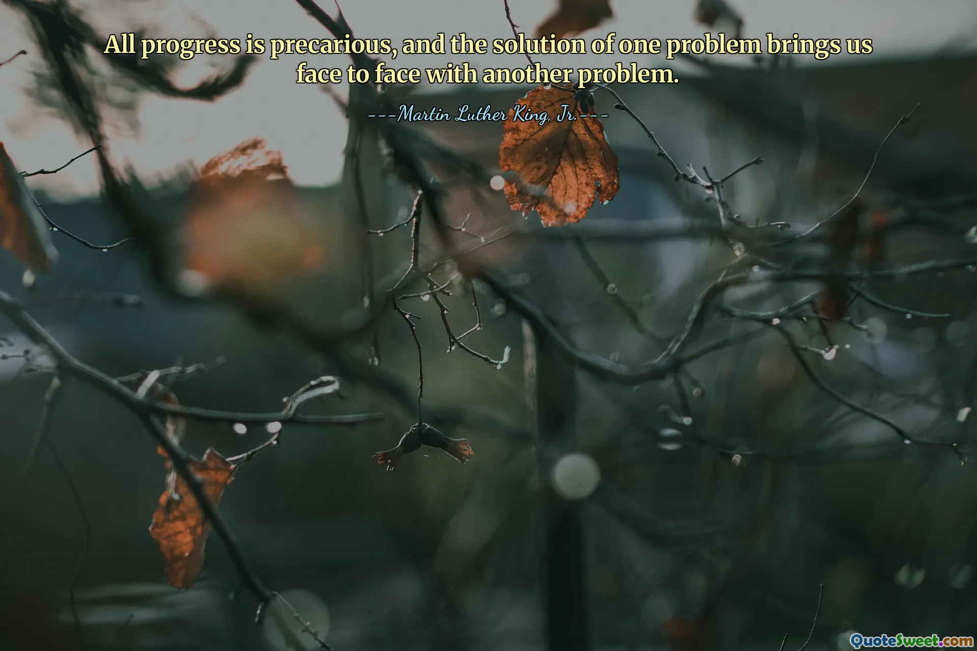 كل التقدم محفوف بالمخاطر، وحل مشكلة واحدة يضعنا وجهاً لوجه مع مشكلة أخرى.