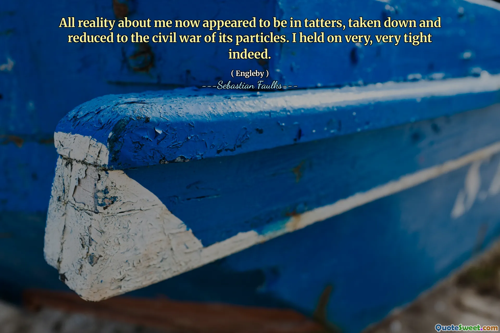 All verklighet om mig tycktes nu vara i tatueringar, tagna ner och reduceras till inbördeskriget för dess partiklar. Jag höll på mycket, väldigt snäv.