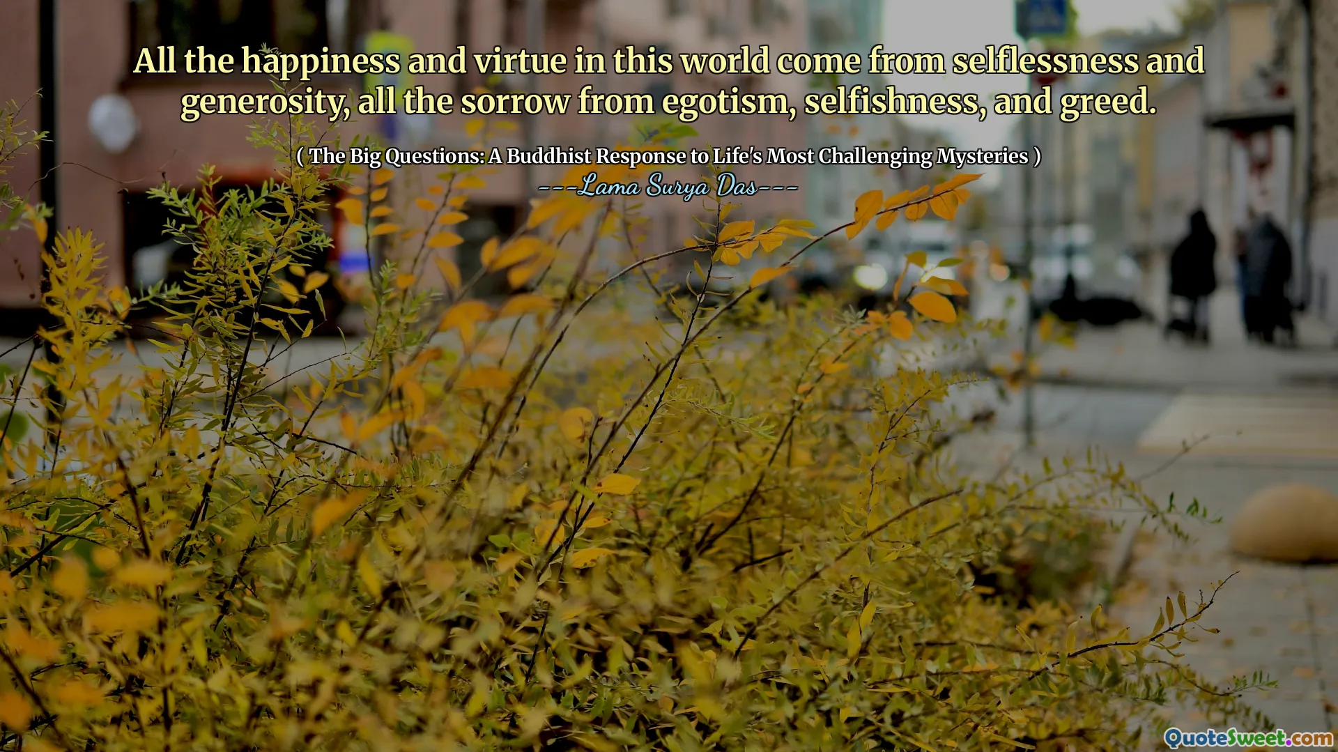 Toată fericirea și virtutea din această lume provin din dezinteresare și generozitate, toată întristarea de la egotism, egoism și lăcomie.