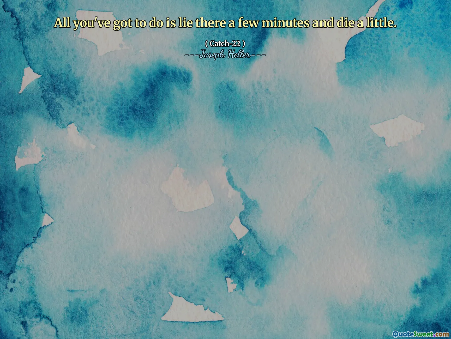 Alt du trenger å gjøre er å ligge der noen minutter og dø litt.