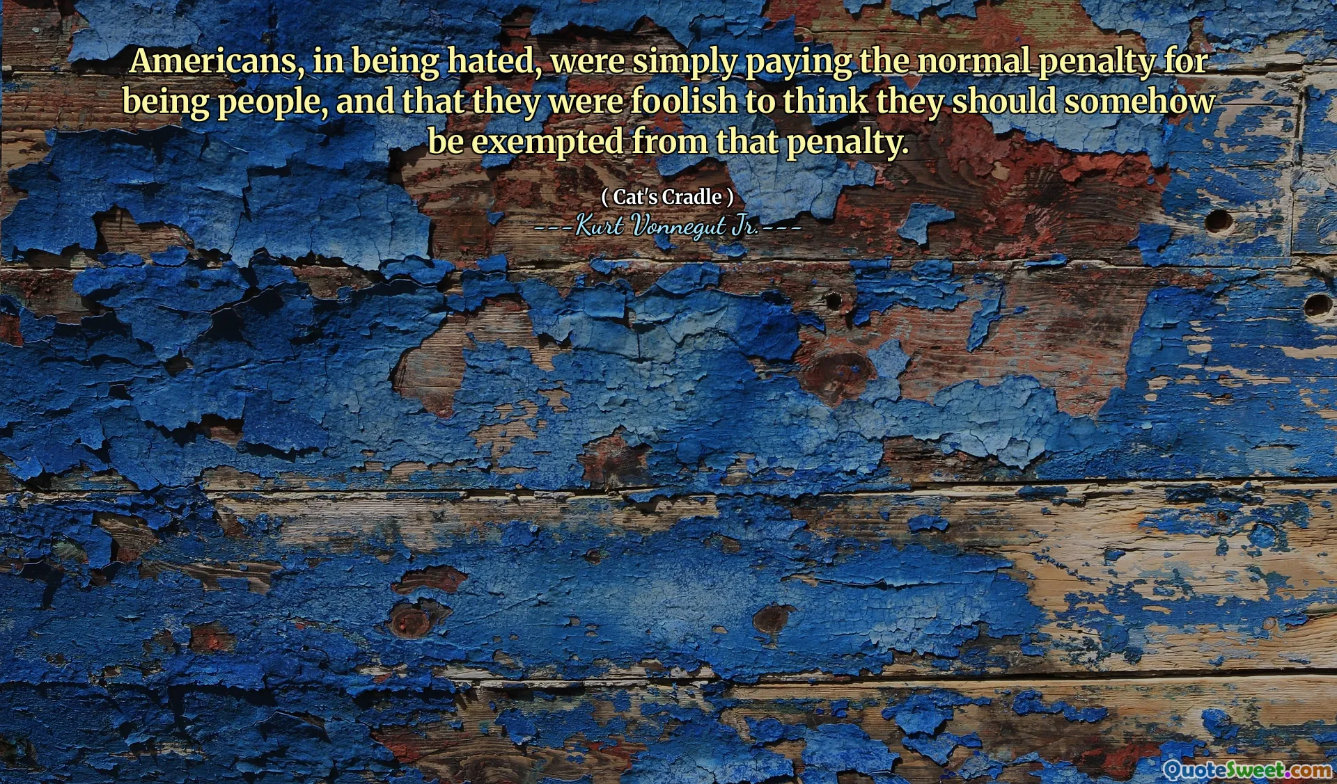 在讨厌的情况下，美国人只是为了成为人民而受到正常的罚款，他们认为应该以某种方式免除这种罚款是愚蠢的。