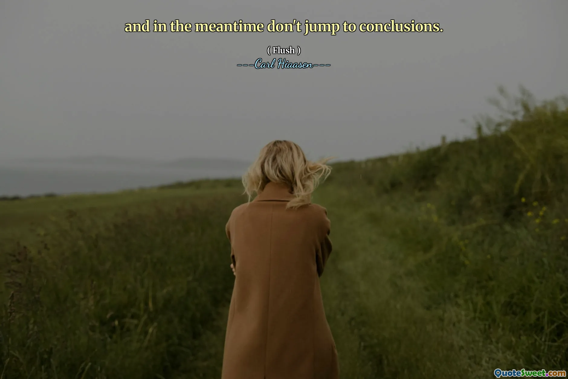 and in the meantime don't jump to conclusions.