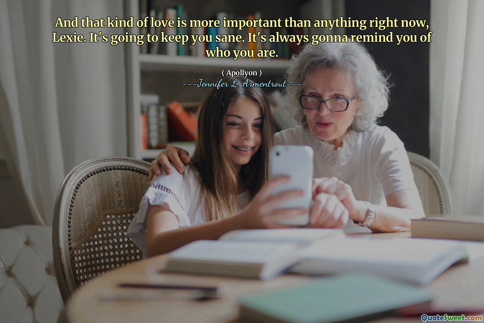 And that kind of love is more important than anything right now, Lexie. It's going to keep you sane. It's always gonna remind you of who you are.