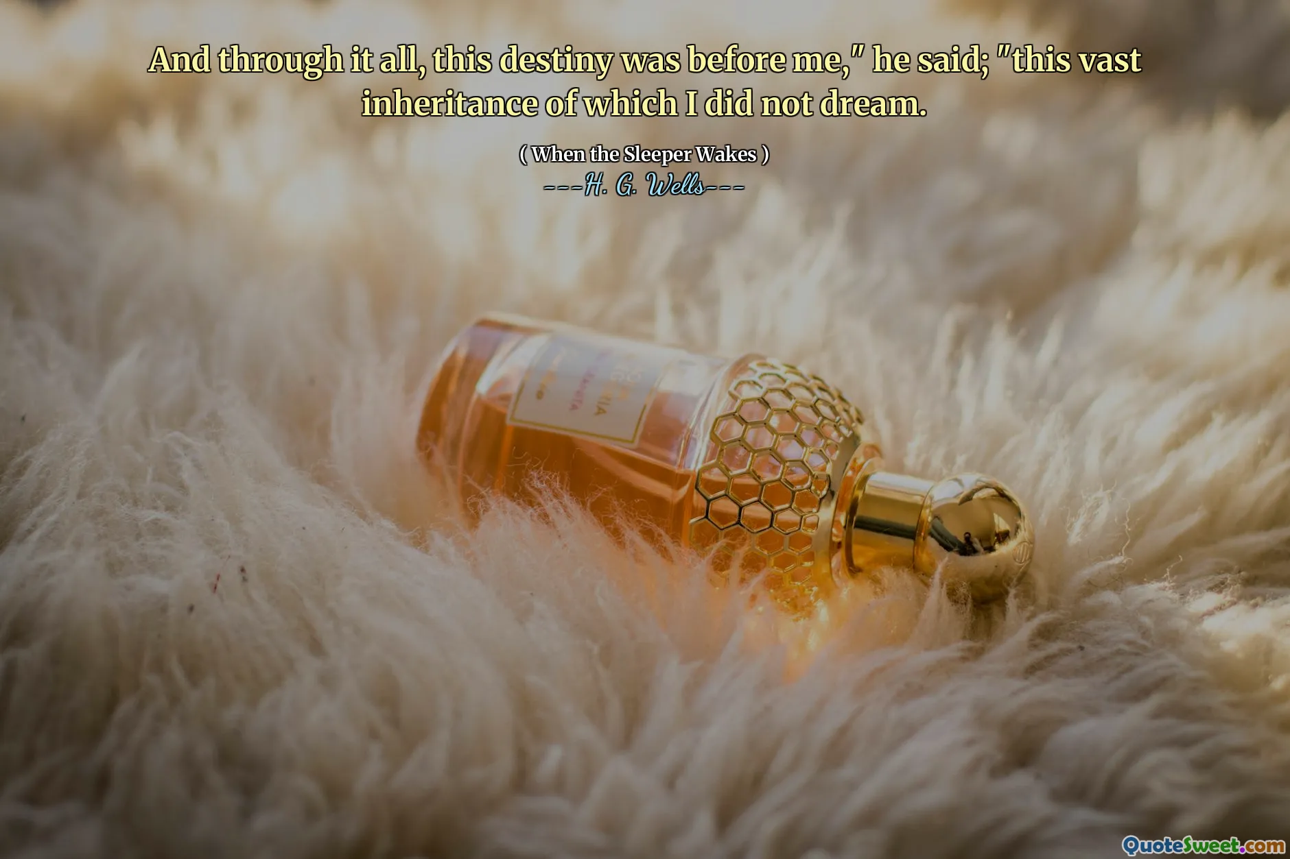 And through it all, this destiny was before me," he said; "this vast inheritance of which I did not dream.