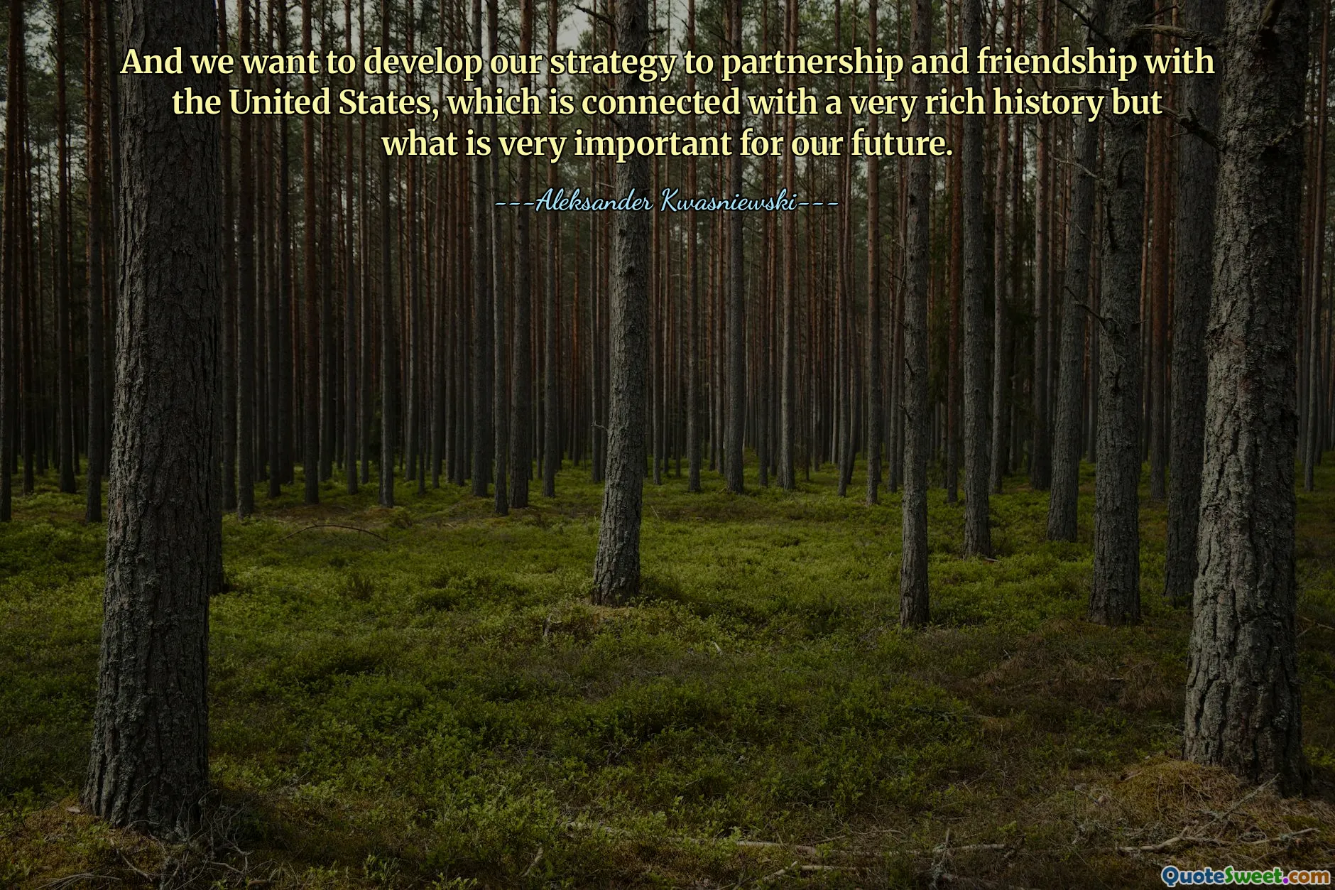 そして私たちは、非常に豊かな歴史と結びついており、私たちの将来にとって非常に重要である米国とのパートナーシップと友好戦略を発展させたいと考えています。