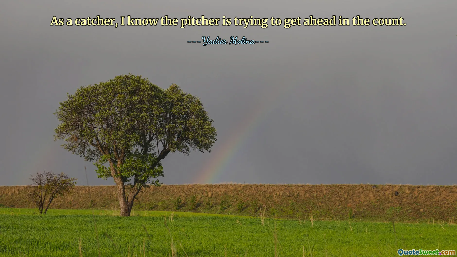 Como receptor, sé que el lanzador está tratando de adelantarse en la cuenta.