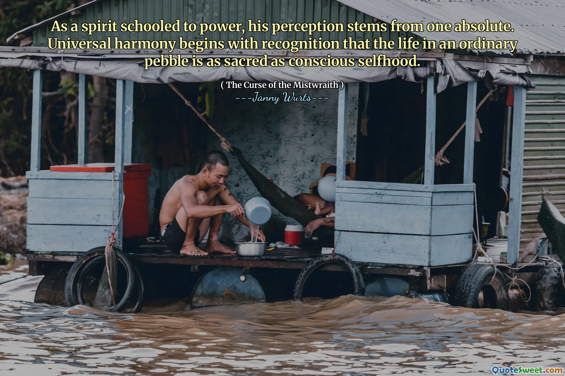 As a spirit schooled to power, his perception stems from one absolute. Universal harmony begins with recognition that the life in an ordinary pebble is as sacred as conscious selfhood.