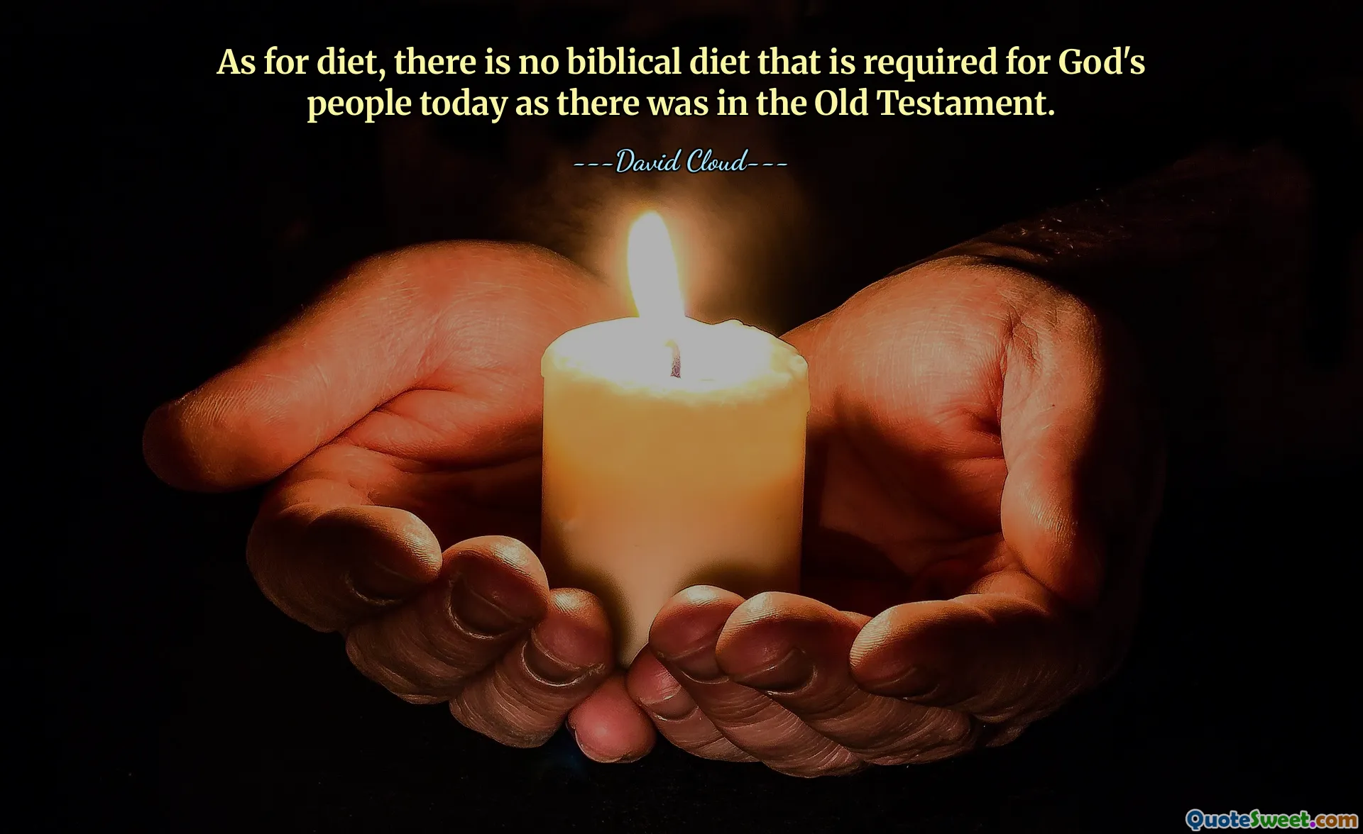 As for diet, there is no biblical diet that is required for God's people today as there was in the Old Testament.