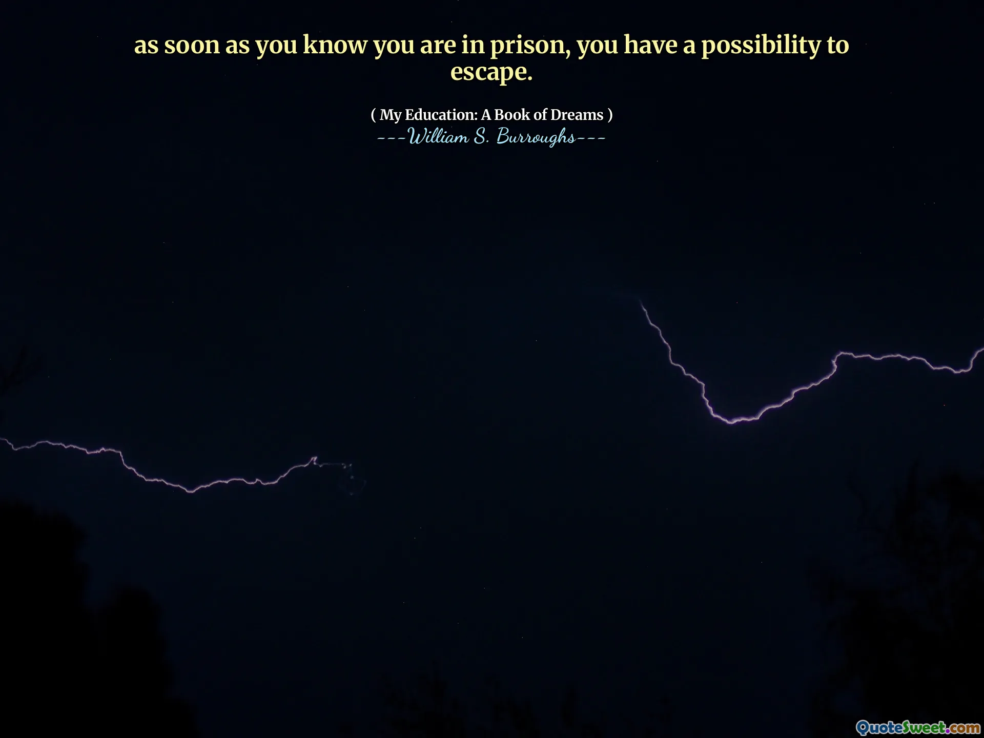 Så snart du vet at du sitter i fengsel, har du en mulighet til å rømme.