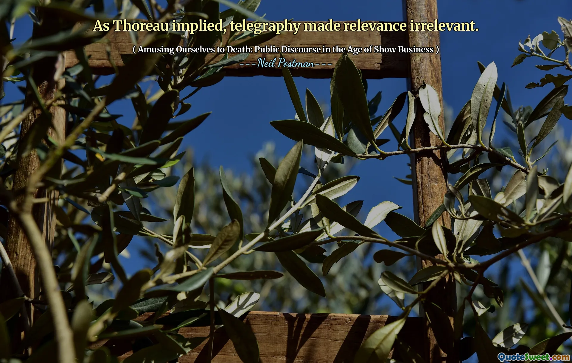 Som Thoreau antydde gjorde telegrafi relevans irrelevant.