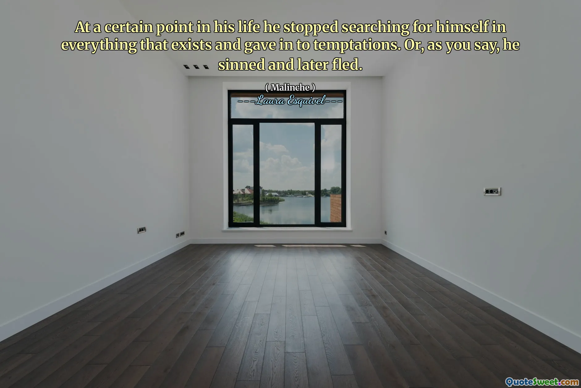 At a certain point in his life he stopped searching for himself in everything that exists and gave in to temptations. Or, as you say, he sinned and later fled.