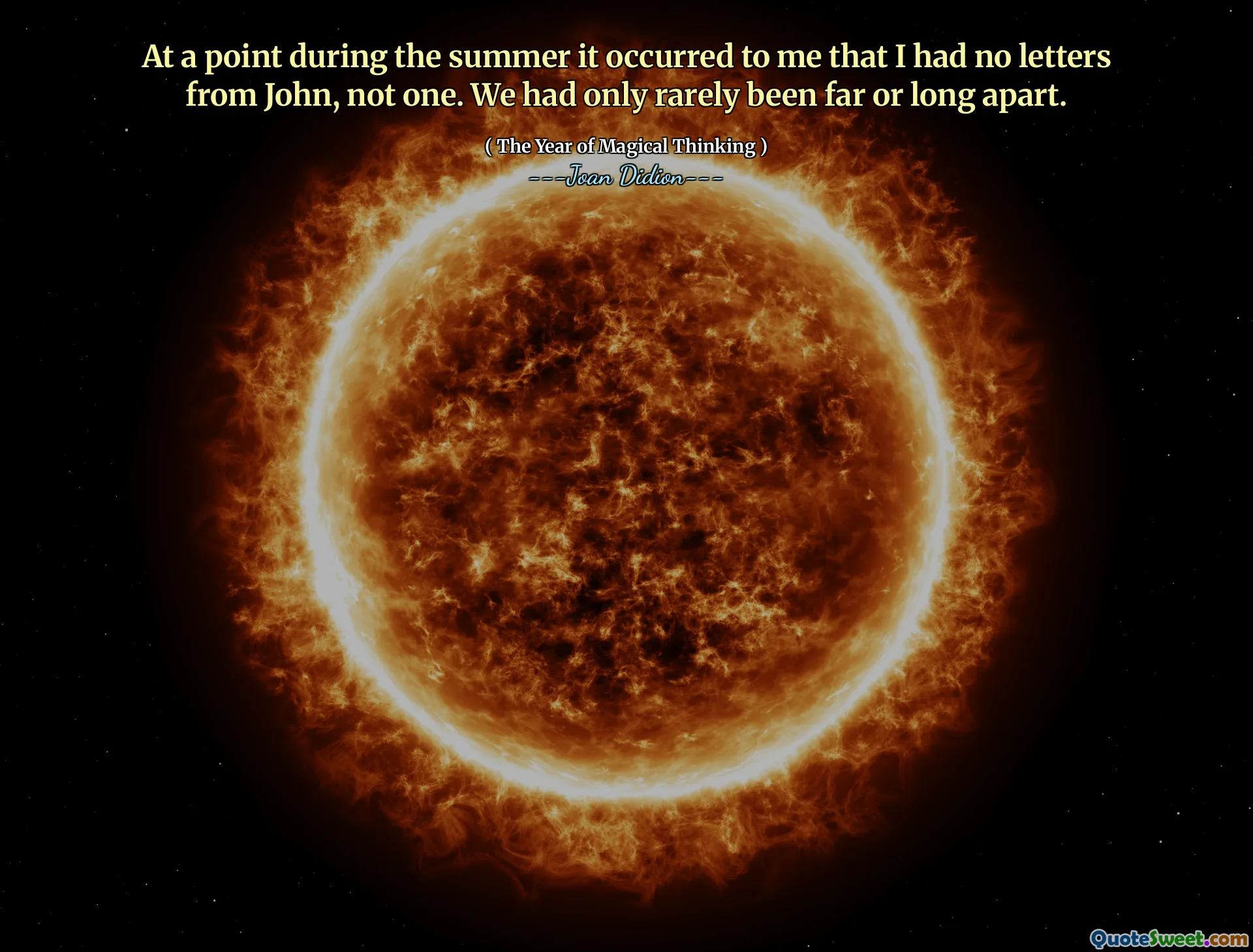 At a point during the summer it occurred to me that I had no letters from John, not one. We had only rarely been far or long apart.