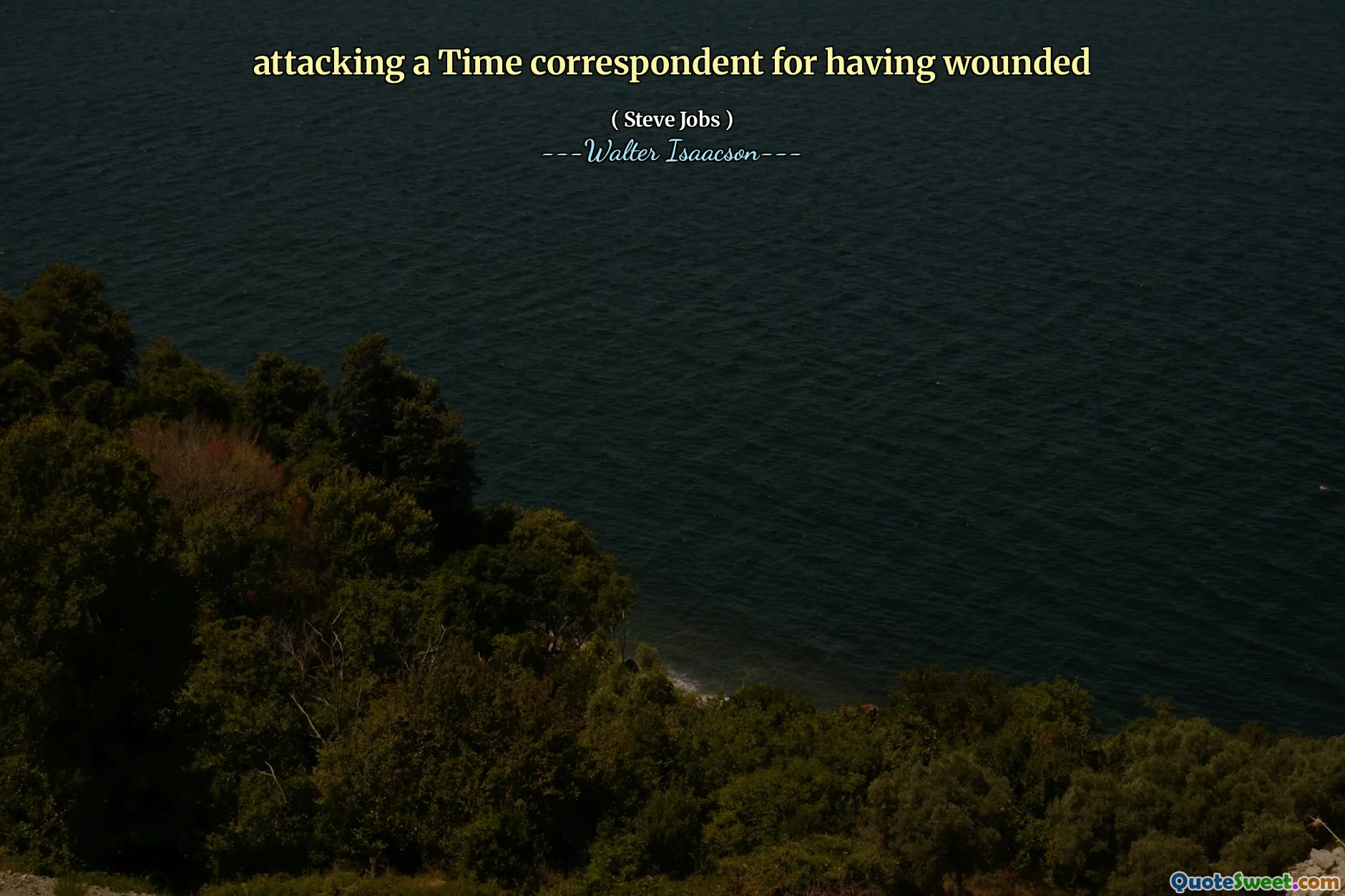 attacking a Time correspondent for having wounded