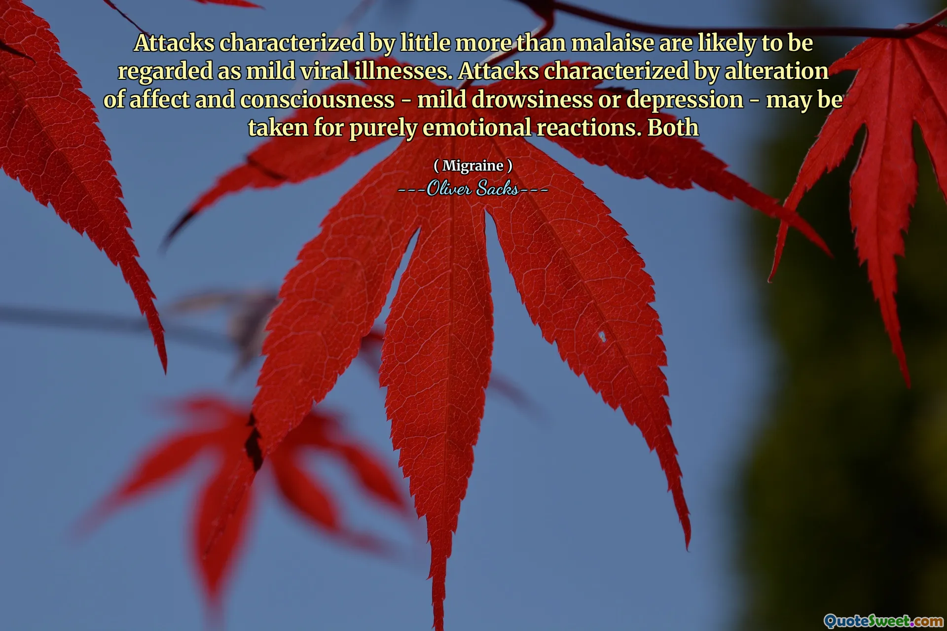 Attacks characterized by little more than malaise are likely to be regarded as mild viral illnesses. Attacks characterized by alteration of affect and consciousness - mild drowsiness or depression - may be taken for purely emotional reactions. Both