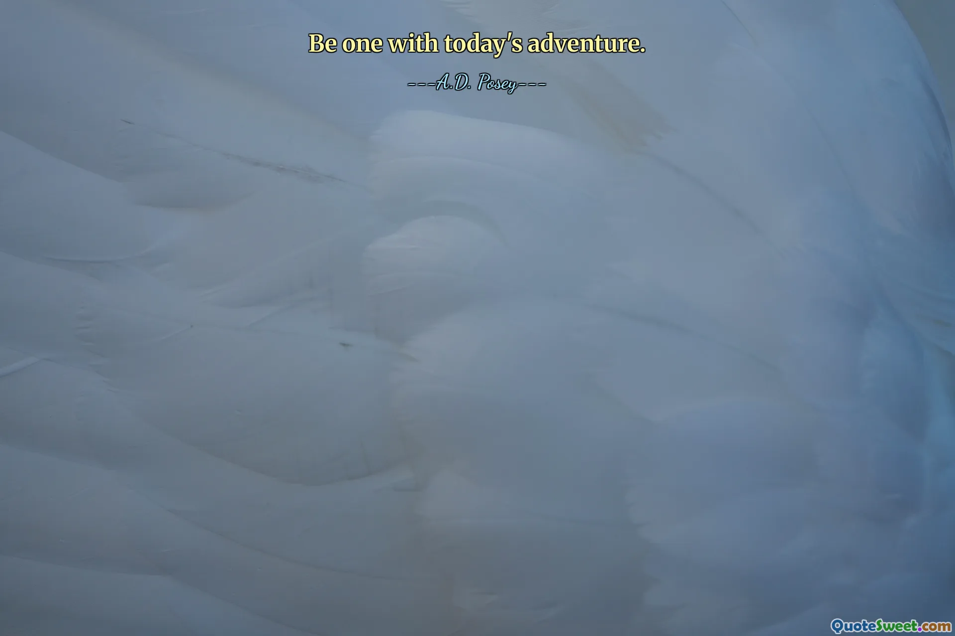 Be one with today's adventure.