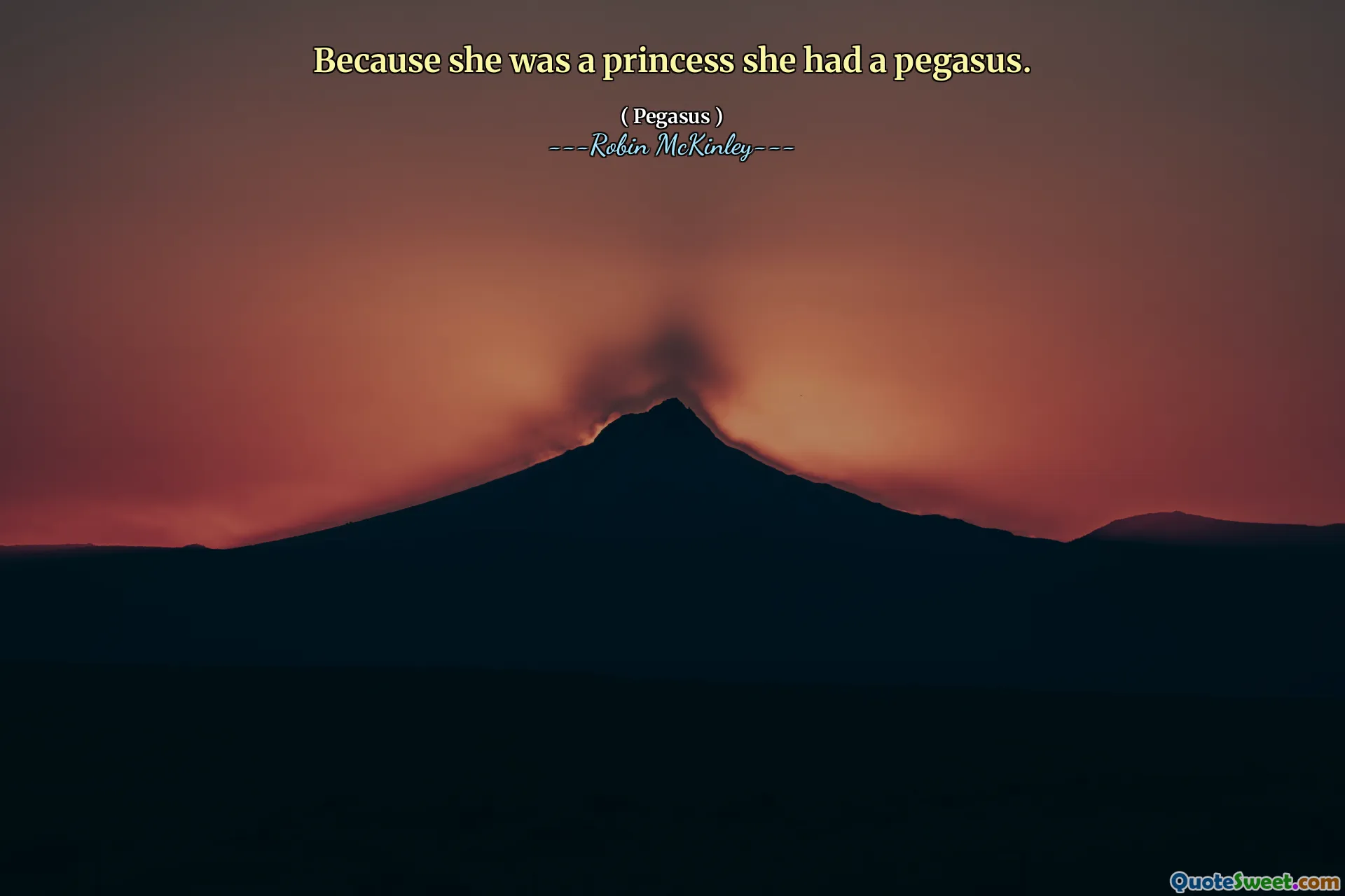 Because she was a princess she had a pegasus.