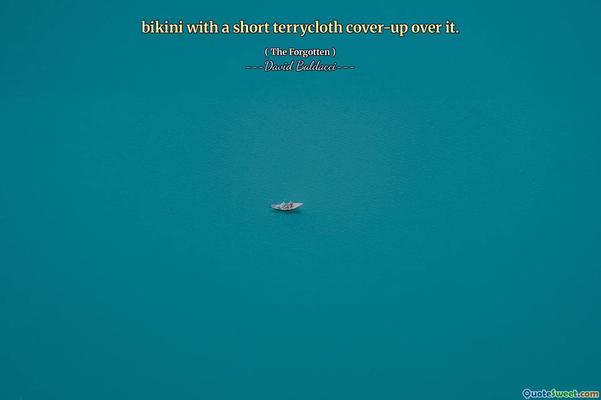 bikini with a short terrycloth cover-up over it.