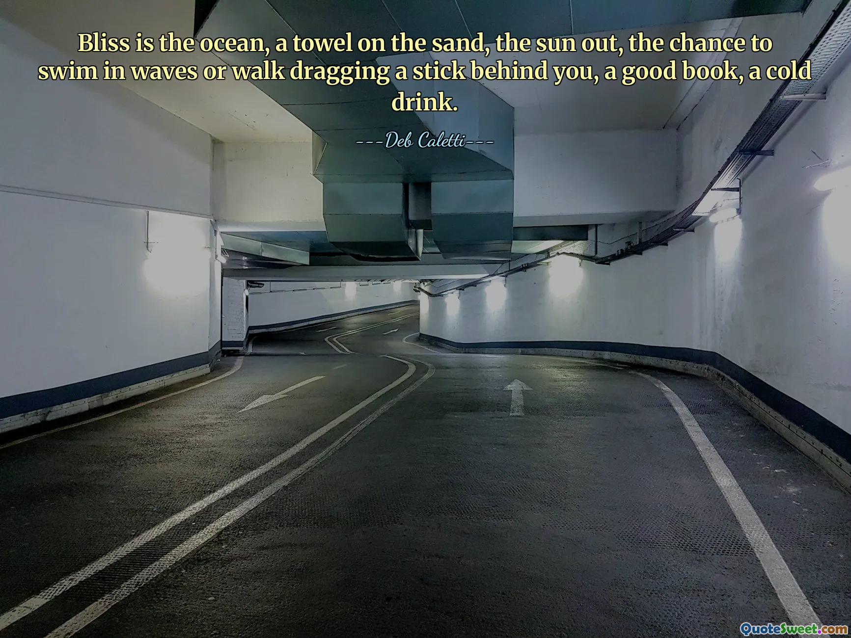 Bliss is the ocean, a towel on the sand, the sun out, the chance to swim in waves or walk dragging a stick behind you, a good book, a cold drink.