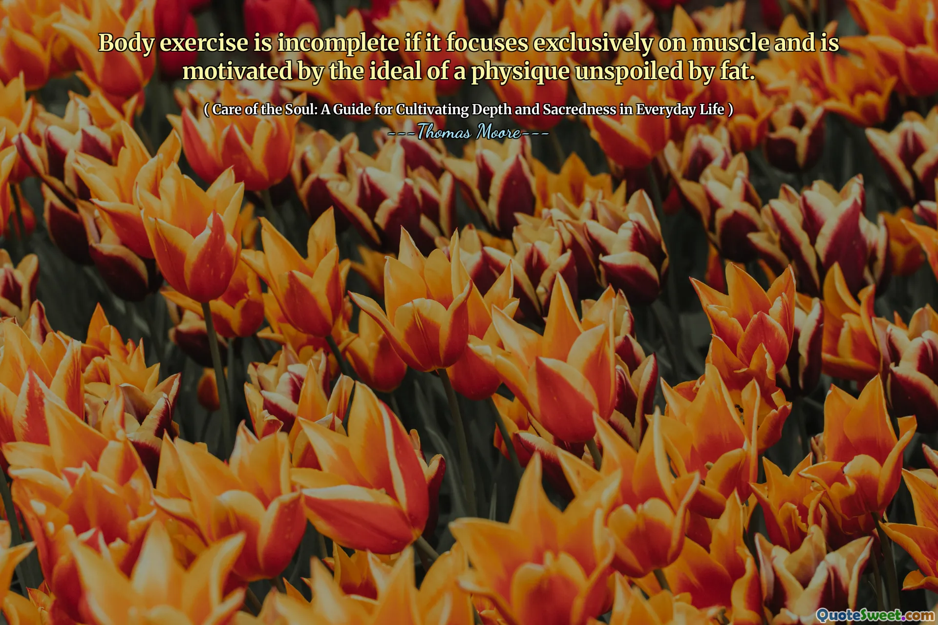 Body exercise is incomplete if it focuses exclusively on muscle and is motivated by the ideal of a physique unspoiled by fat.