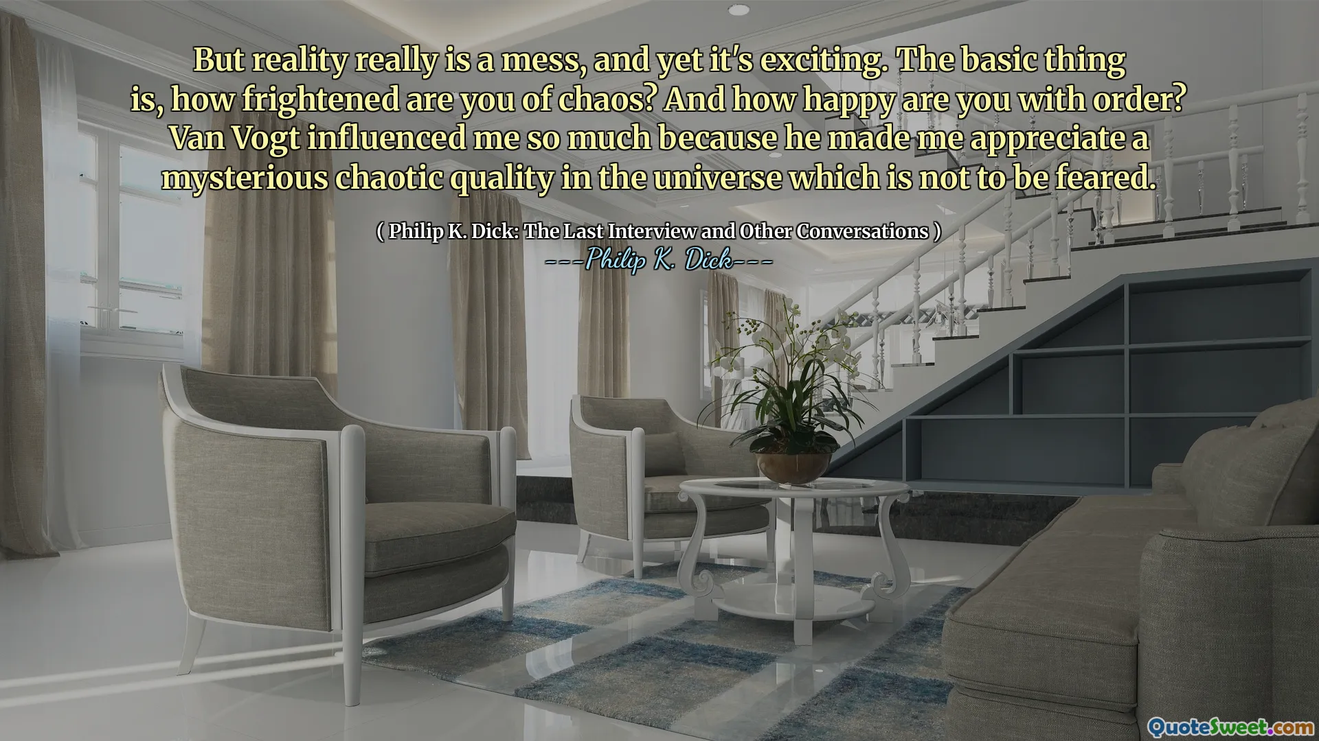لكن الواقع هو في الحقيقة فوضى ، ومع ذلك فهي مثيرة. الشيء الأساسي هو ، ما مدى خوفك من الفوضى؟ وما مدى سعادتك بالطلب؟ أثر فوجت لي كثيرًا لأنه جعلني أقدر جودة فوضوية غامضة في الكون لا يجب أن يخاف.